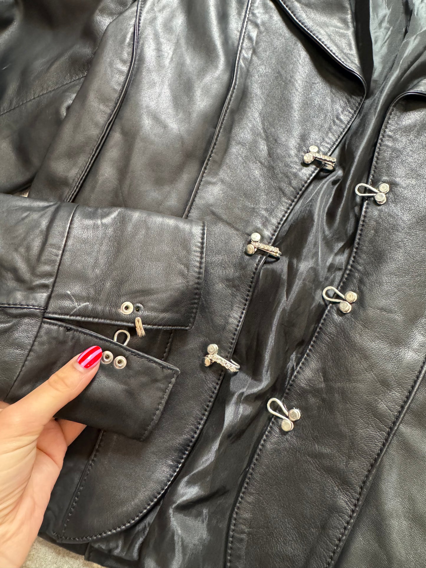 Leather Blazer Jacket (M)