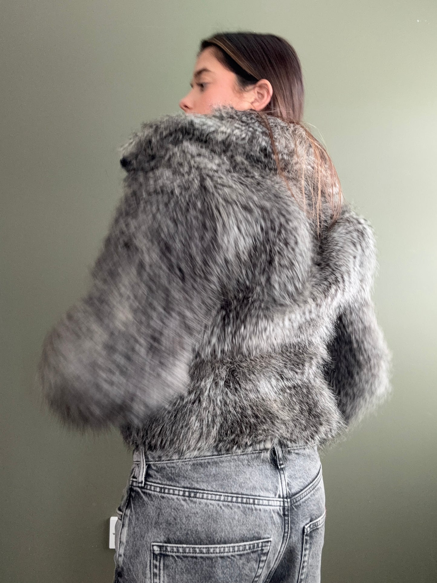 Faux Fur Jacket (S)