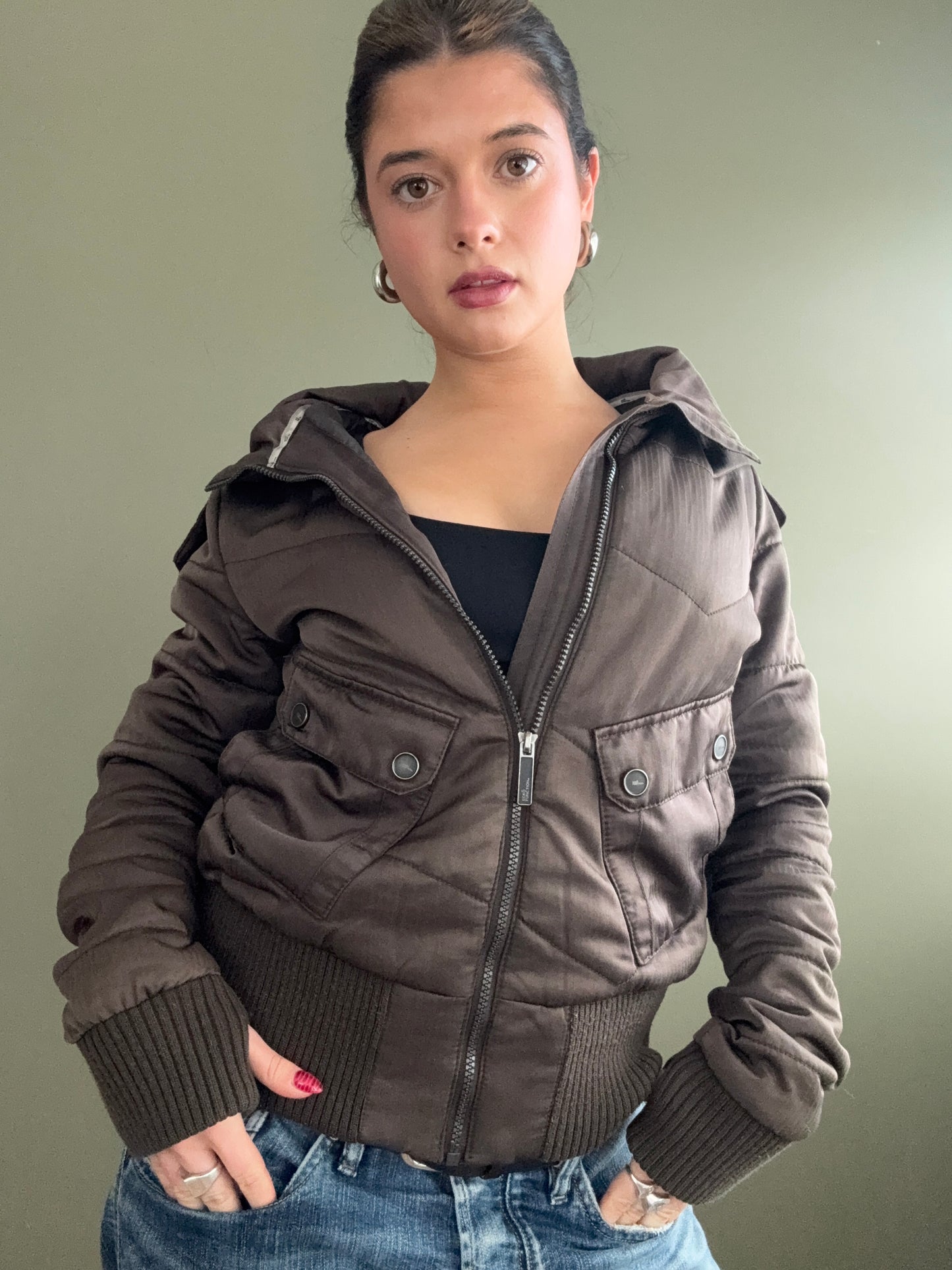 Brown Bomber Jacket (M)