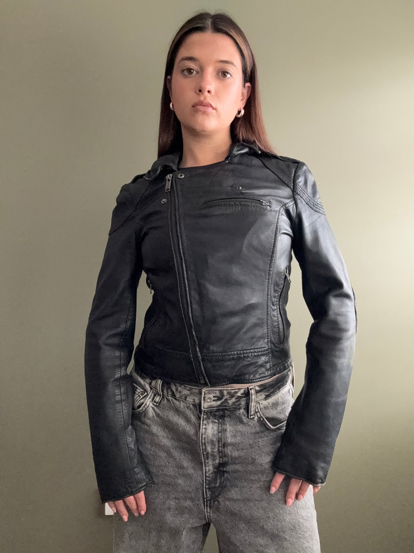 Firetrap Leather Jacket (S)