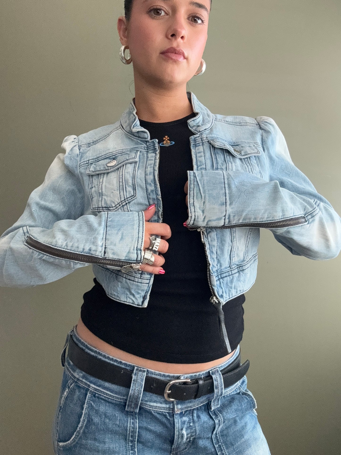 Miss Sixty Cropped Denim Jacket (S)