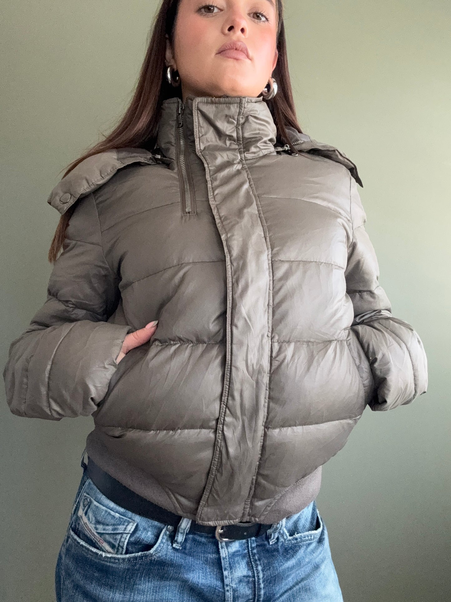 Diesel Khaki Puffer Jacket (M)