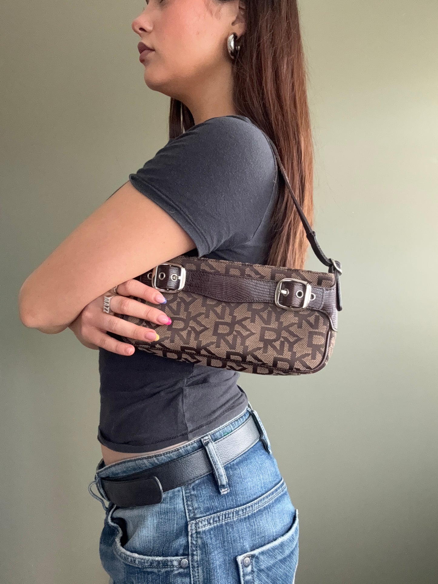 DKNY Monogram Shoulder Bag