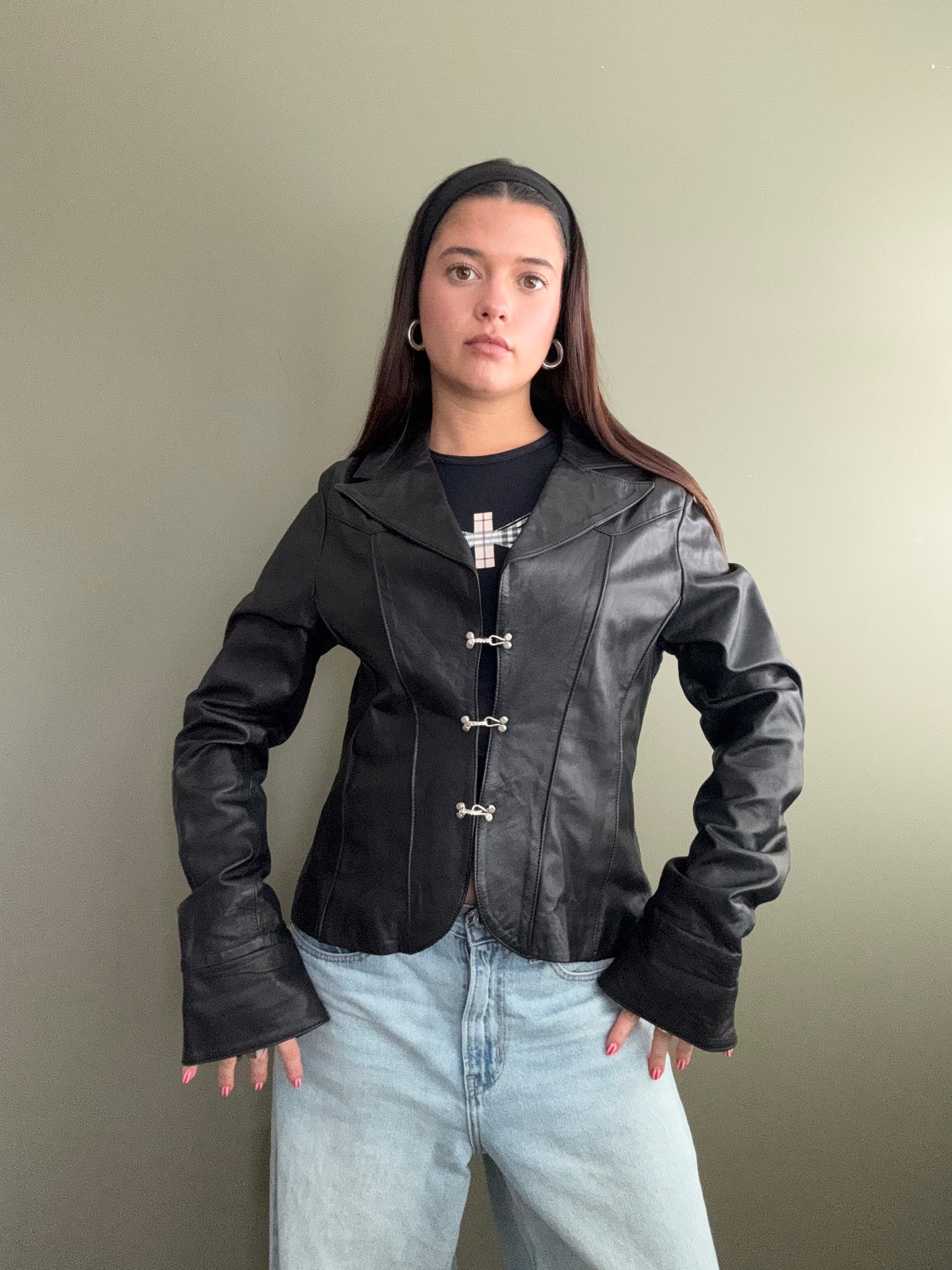 Leather Blazer Jacket (M)