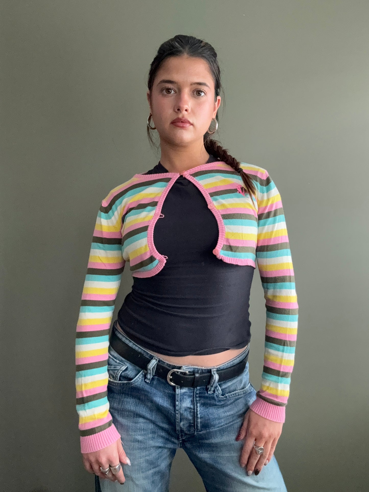 Versace Striped Cardigan (XS)