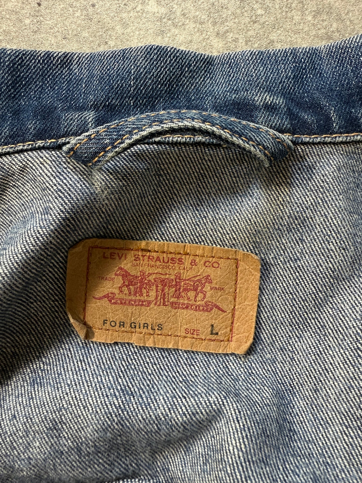 Levis Double Zip Denim Jacket (L)