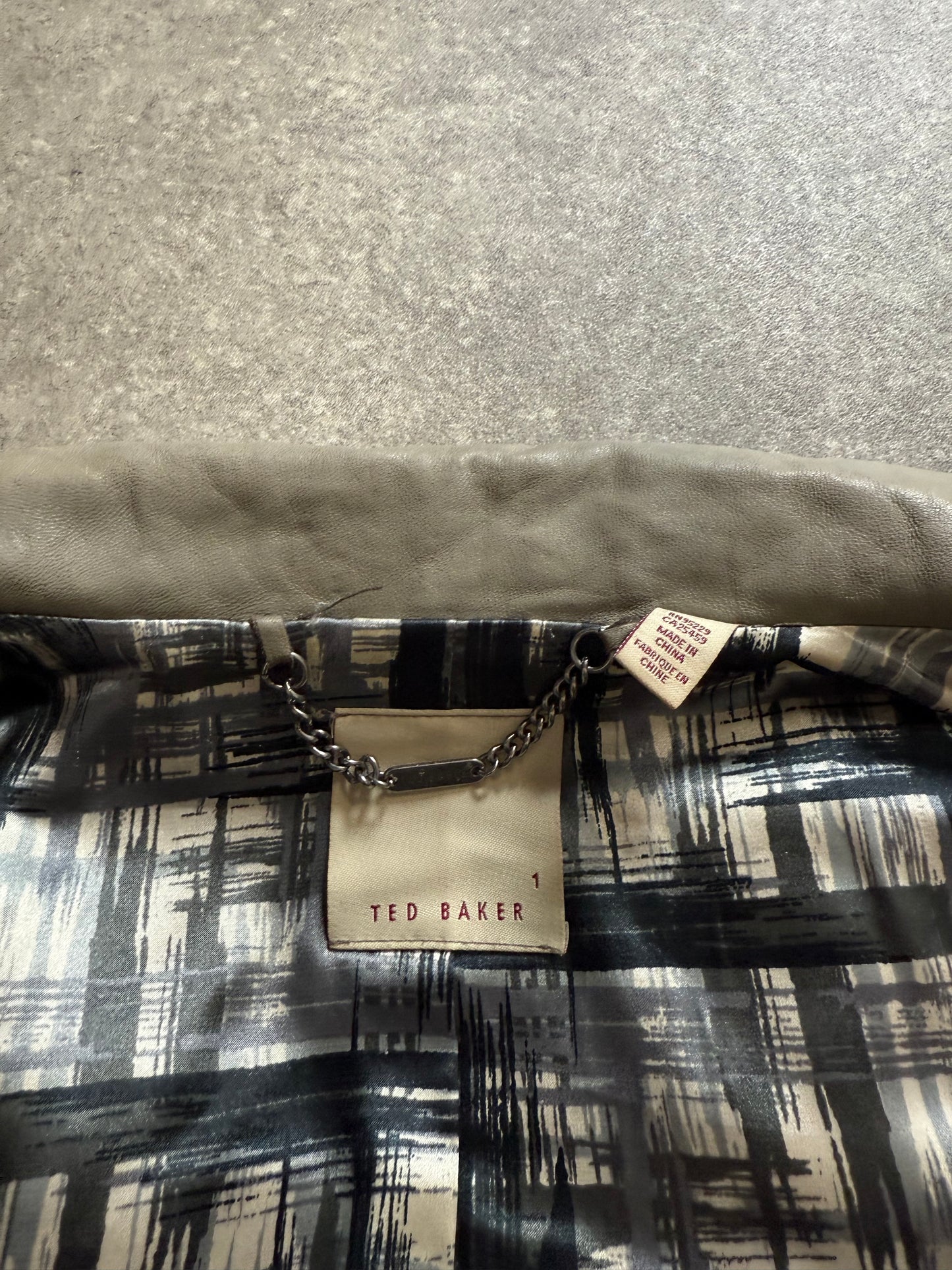 Ted Baker Fitted Leather Jacket (XS)