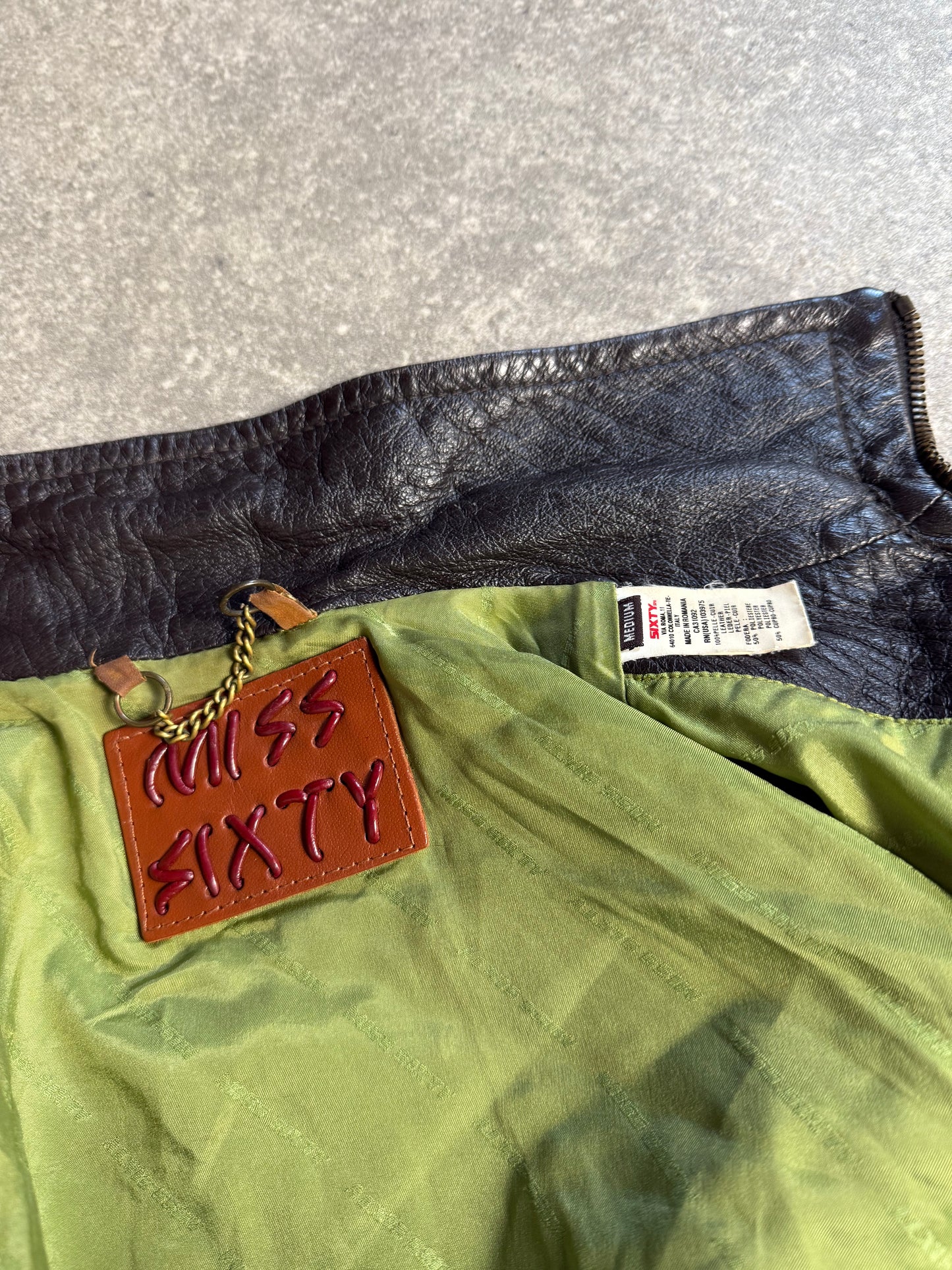 Miss Sixty Buckle Leather Jacket (M)