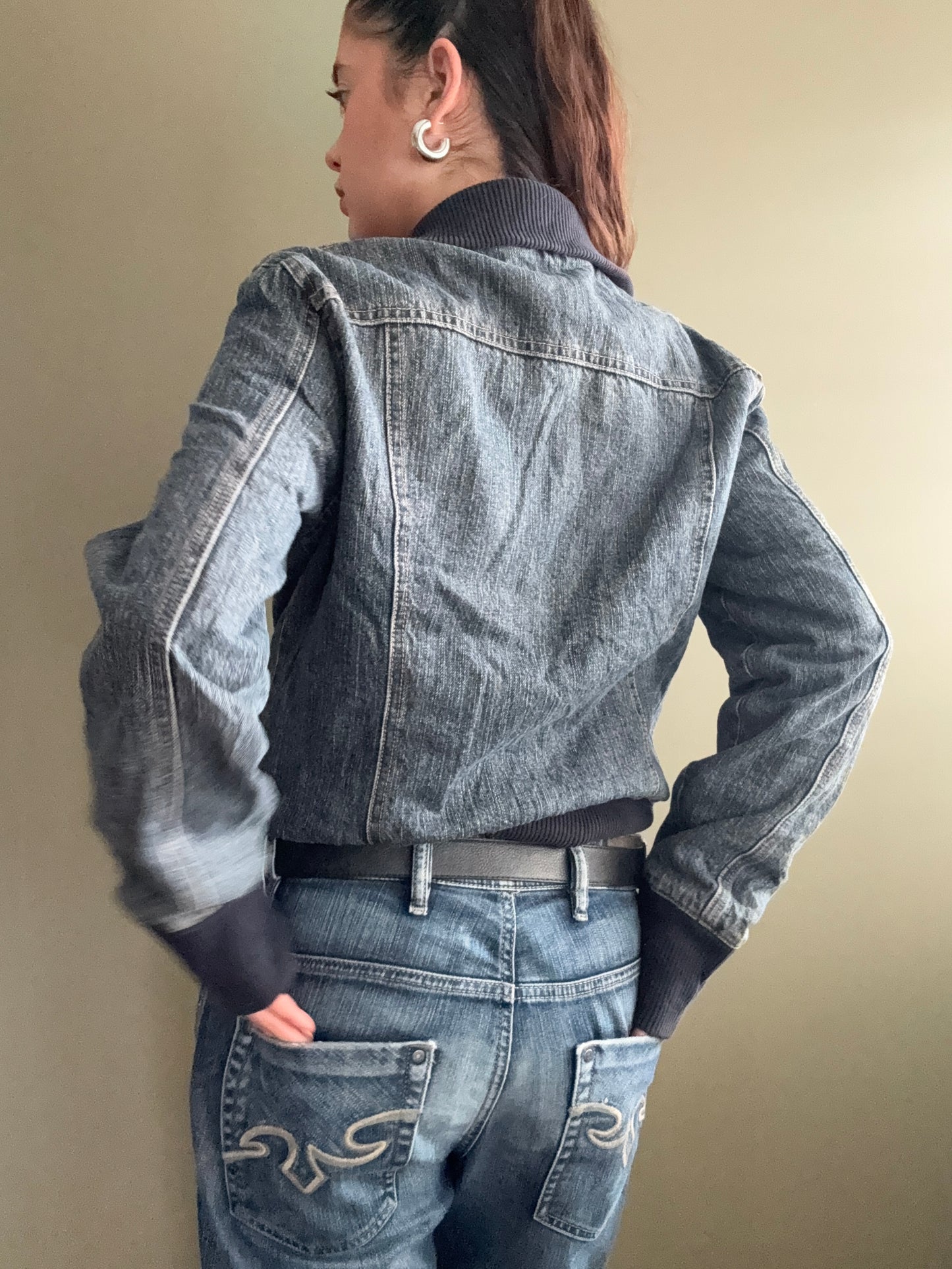 Denim Bomber Jacket (XL)