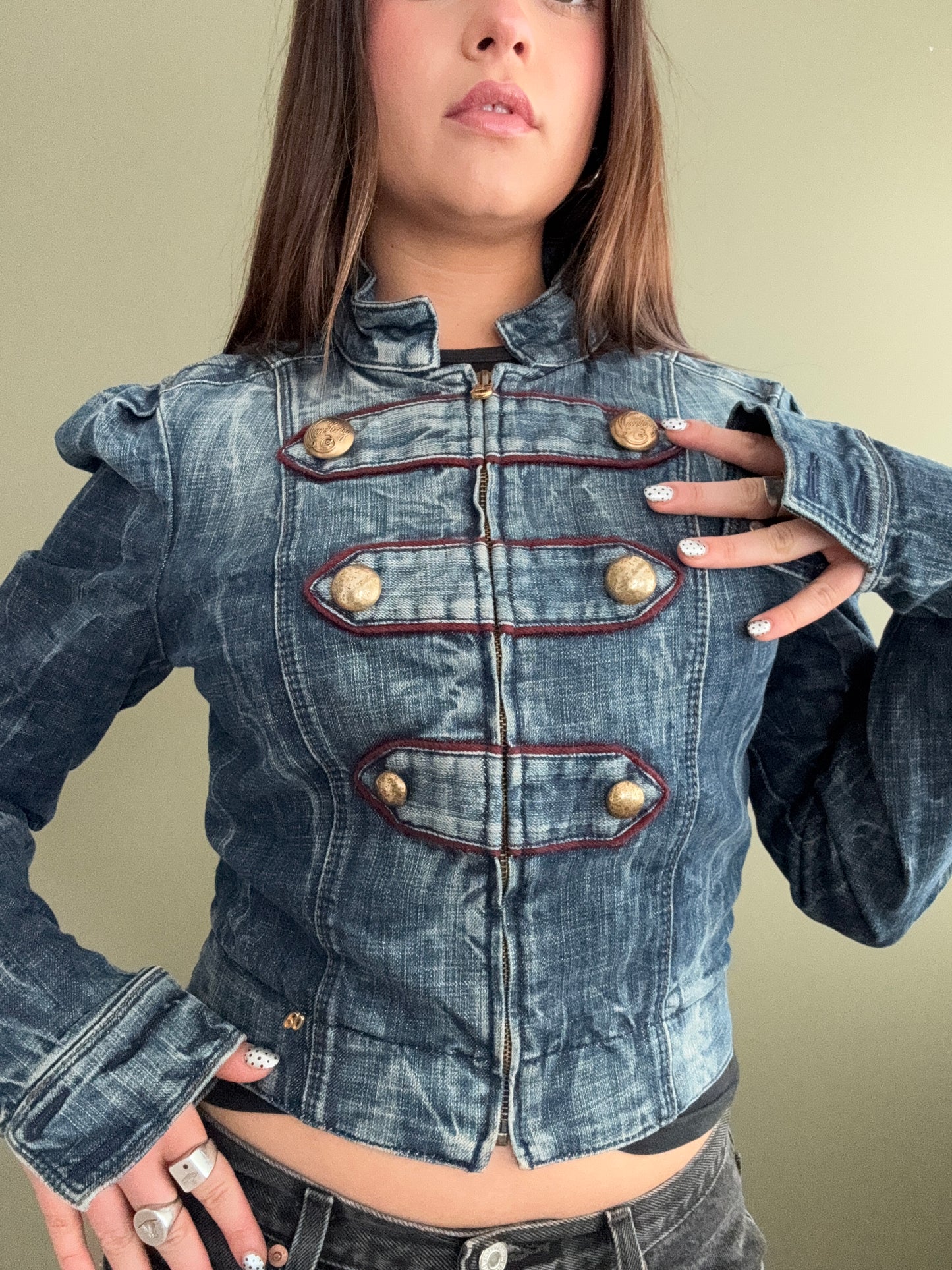 Miss Sixty Denim Military Jacket (M)