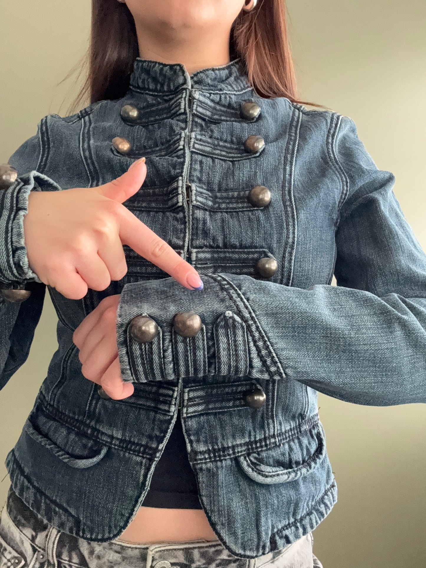 Denim Military Jacket (UK10)