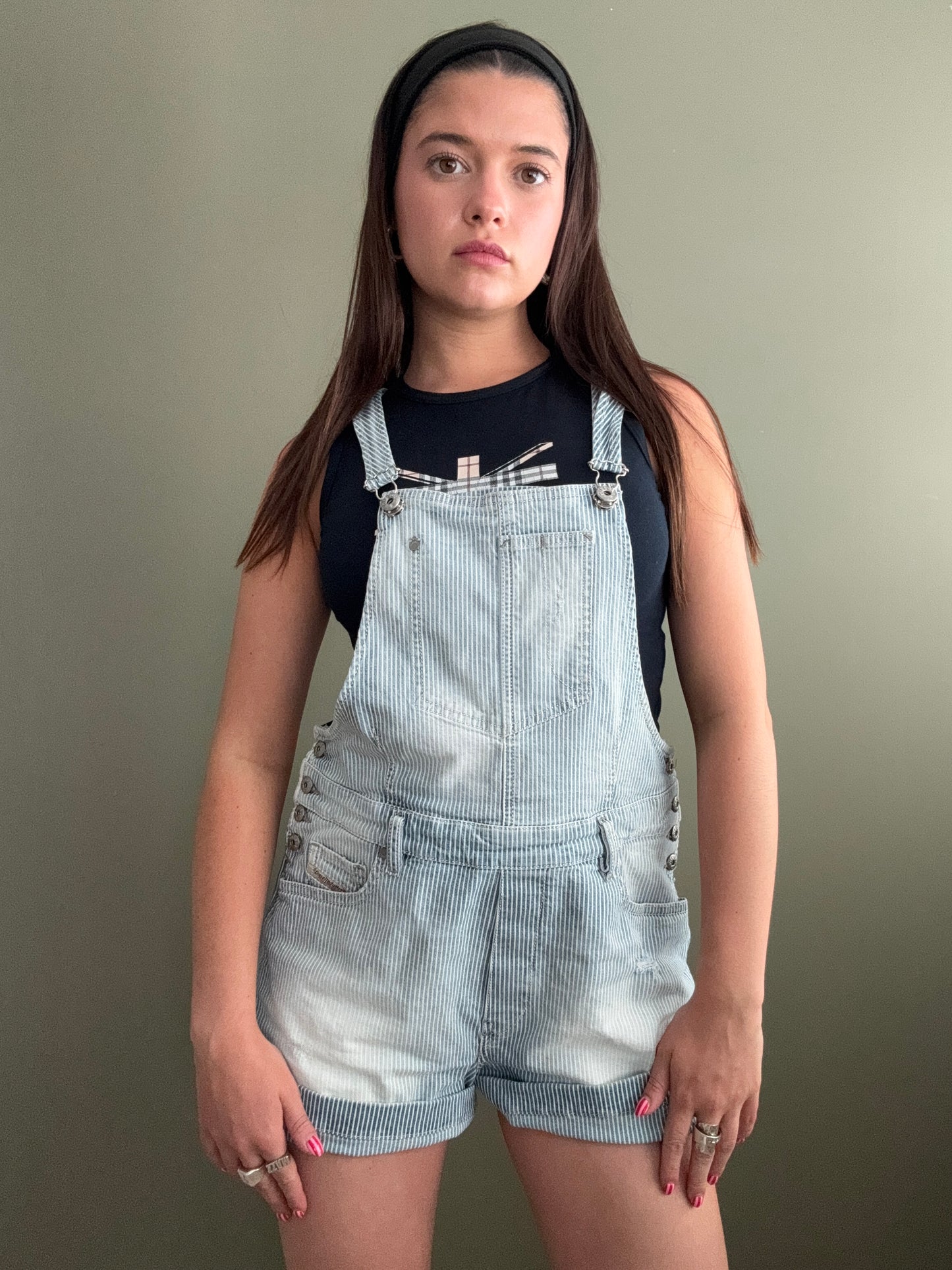 Diesel Pinstripe Dungarees (M)