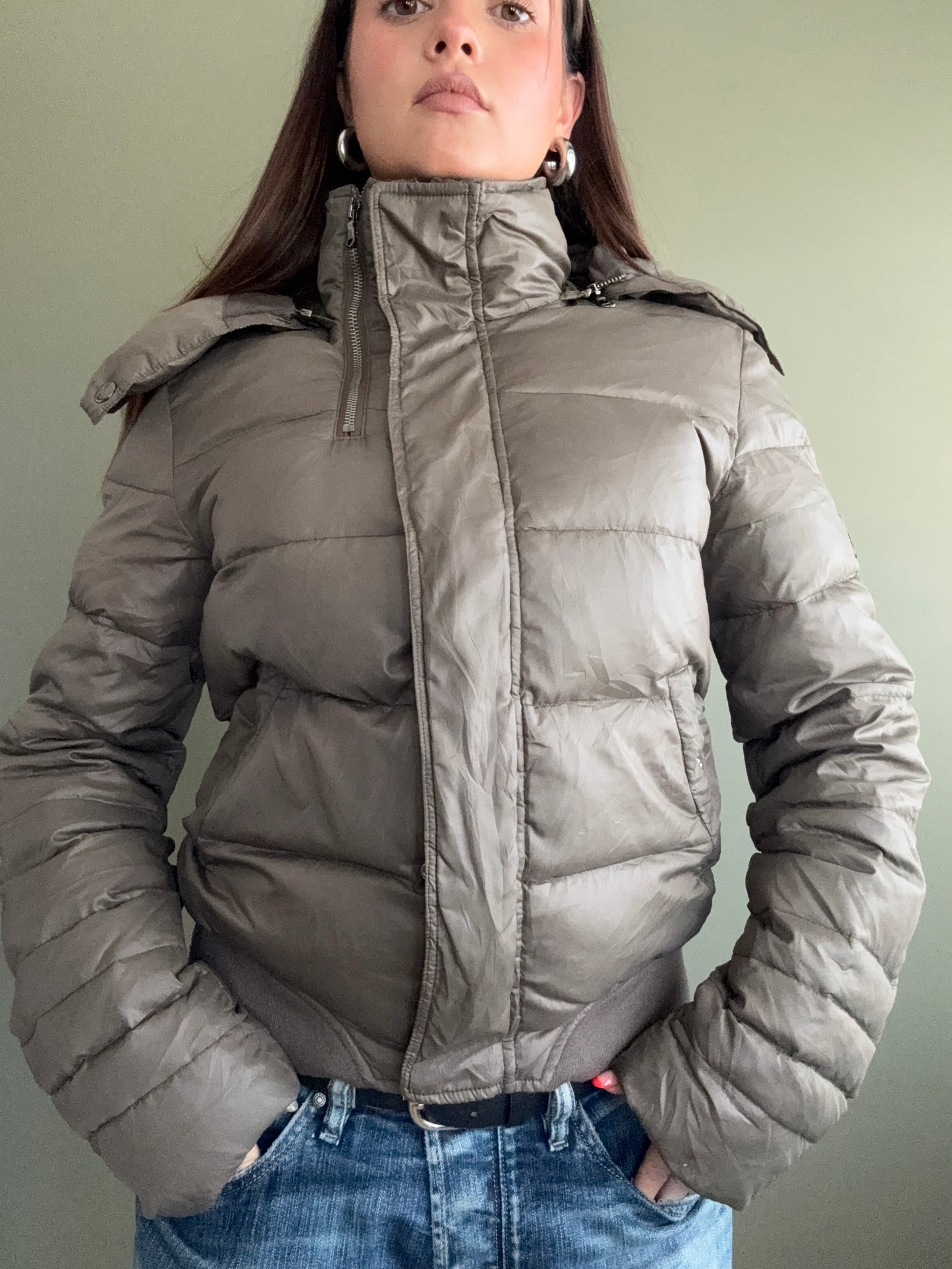 Diesel Khaki Puffer Jacket (M)
