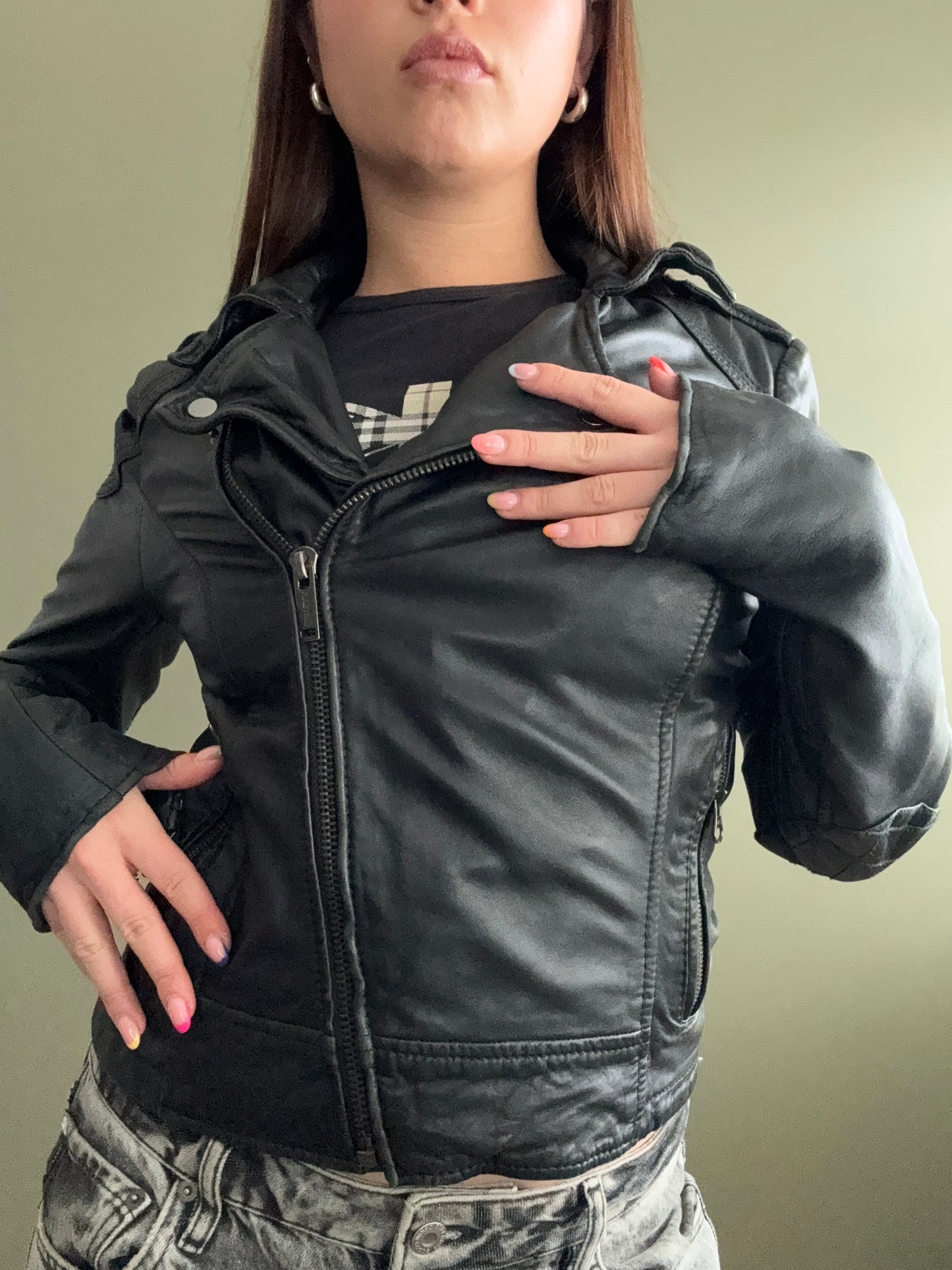 Firetrap Leather Jacket (S)