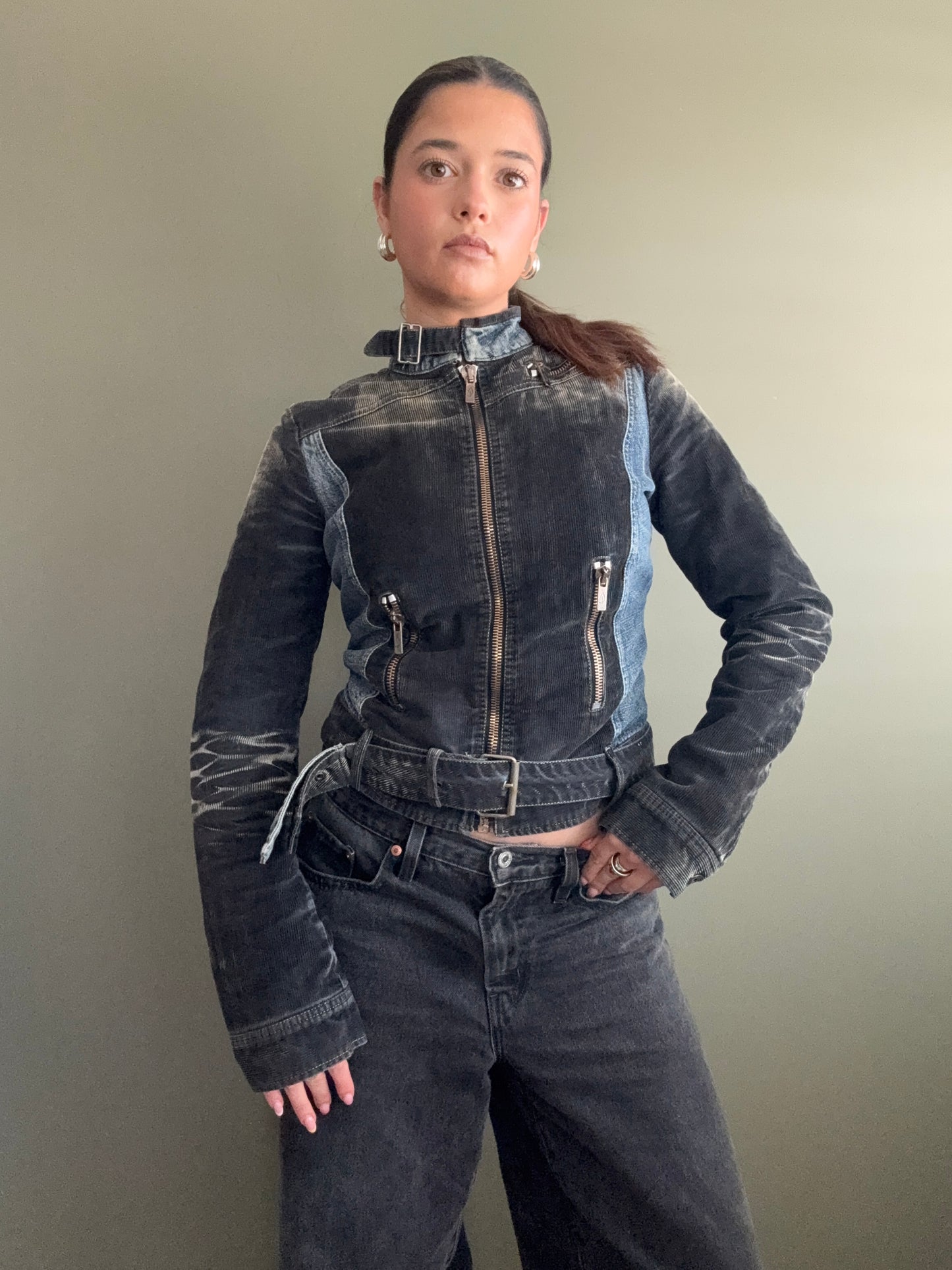 Diesel Denim/Cord Biker Jacket (M)