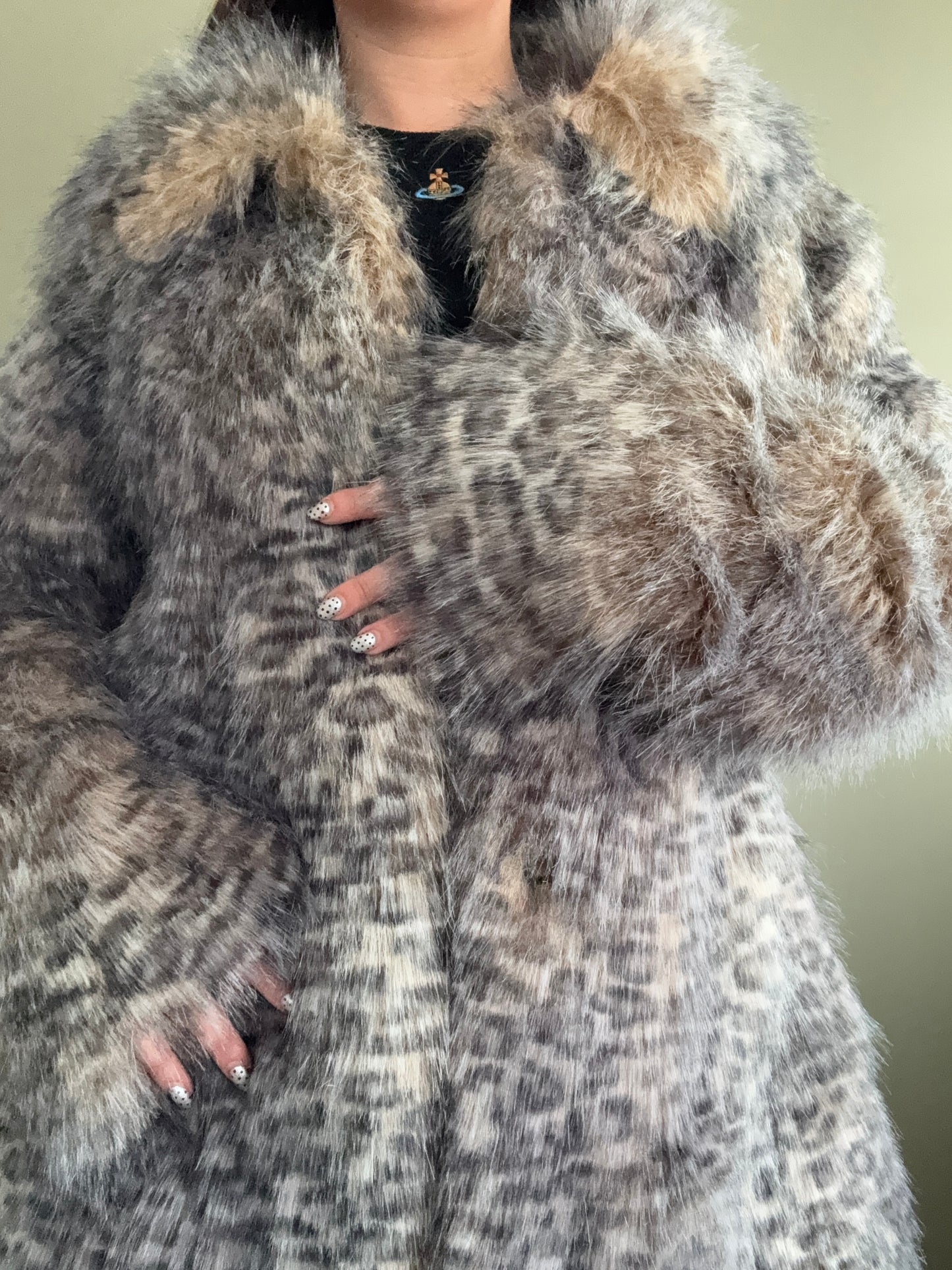 Jane Norman Faux Fur Jacket (UK12)