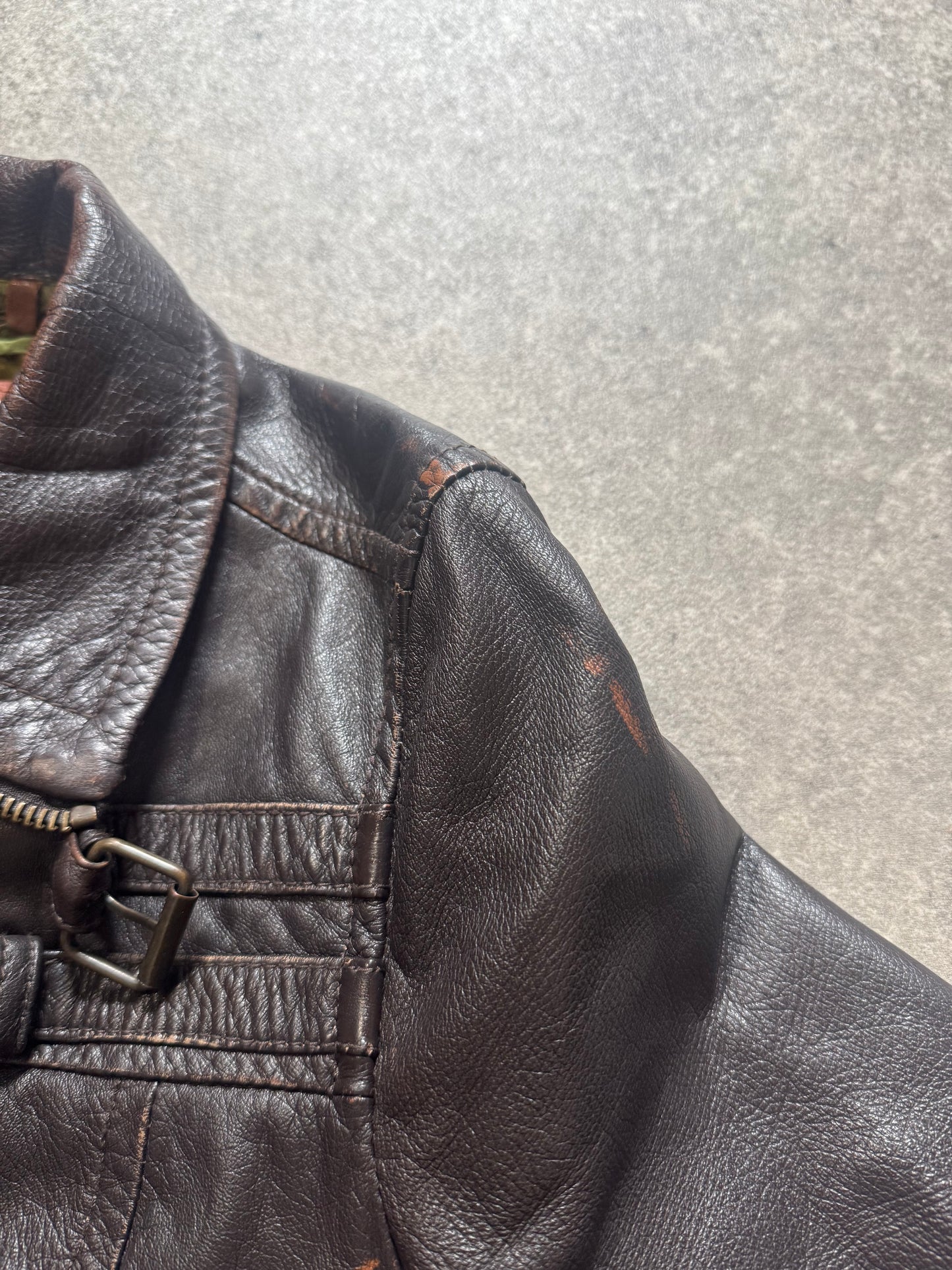 Miss Sixty Fitted Leather Jacket (M)