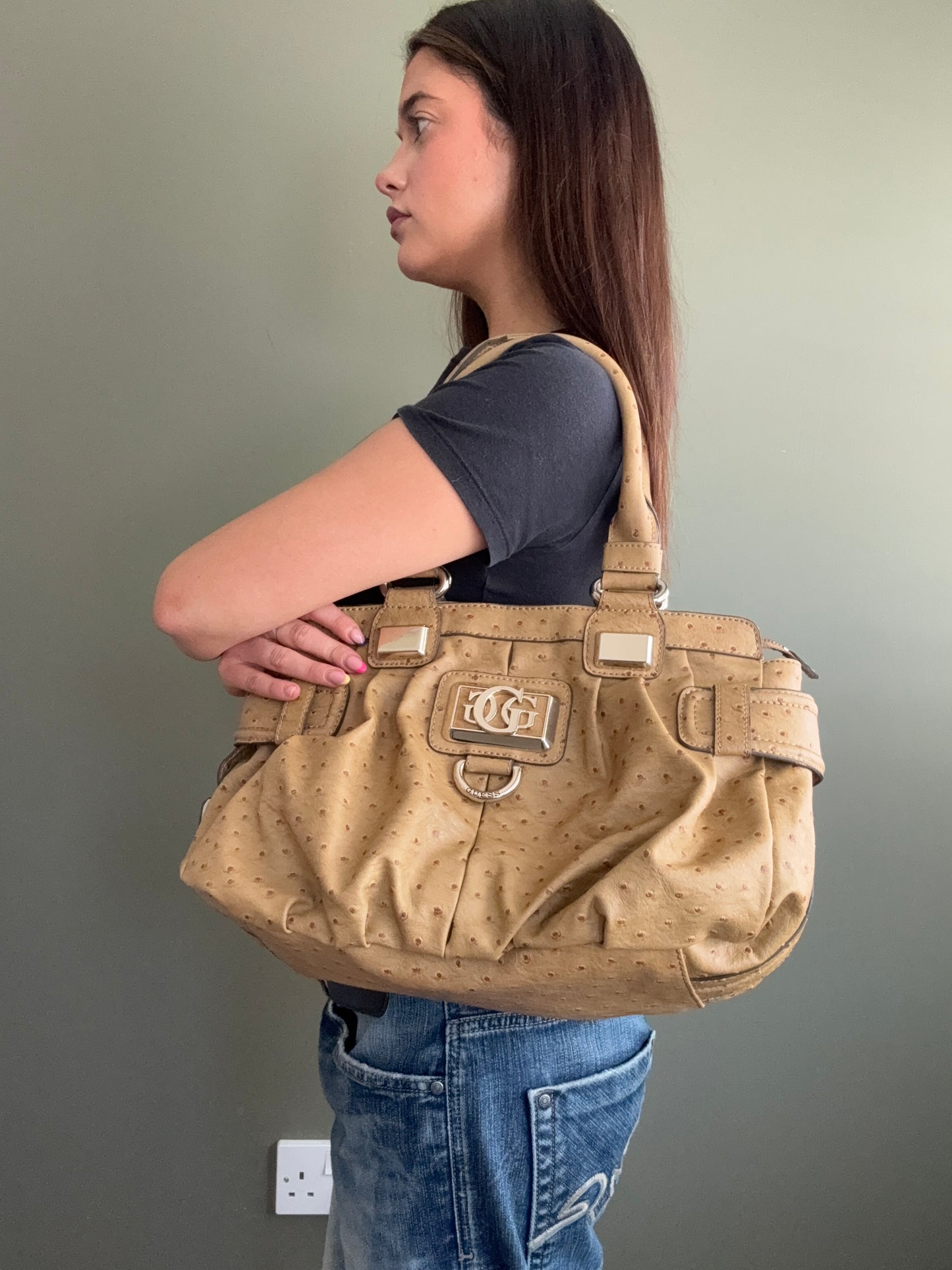Guess Tan Shoulder Bag