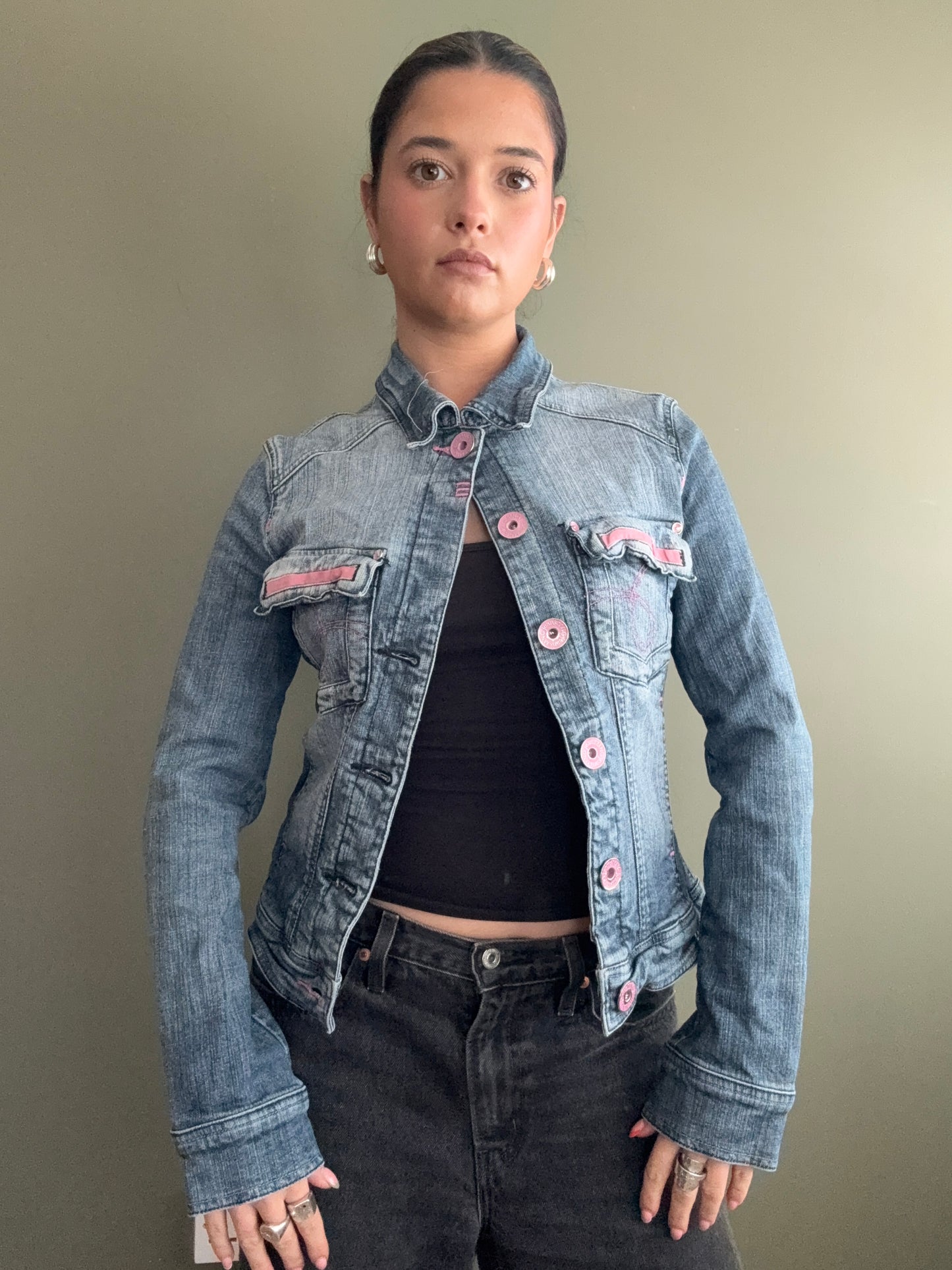 Y2K Denim Jacket (M)