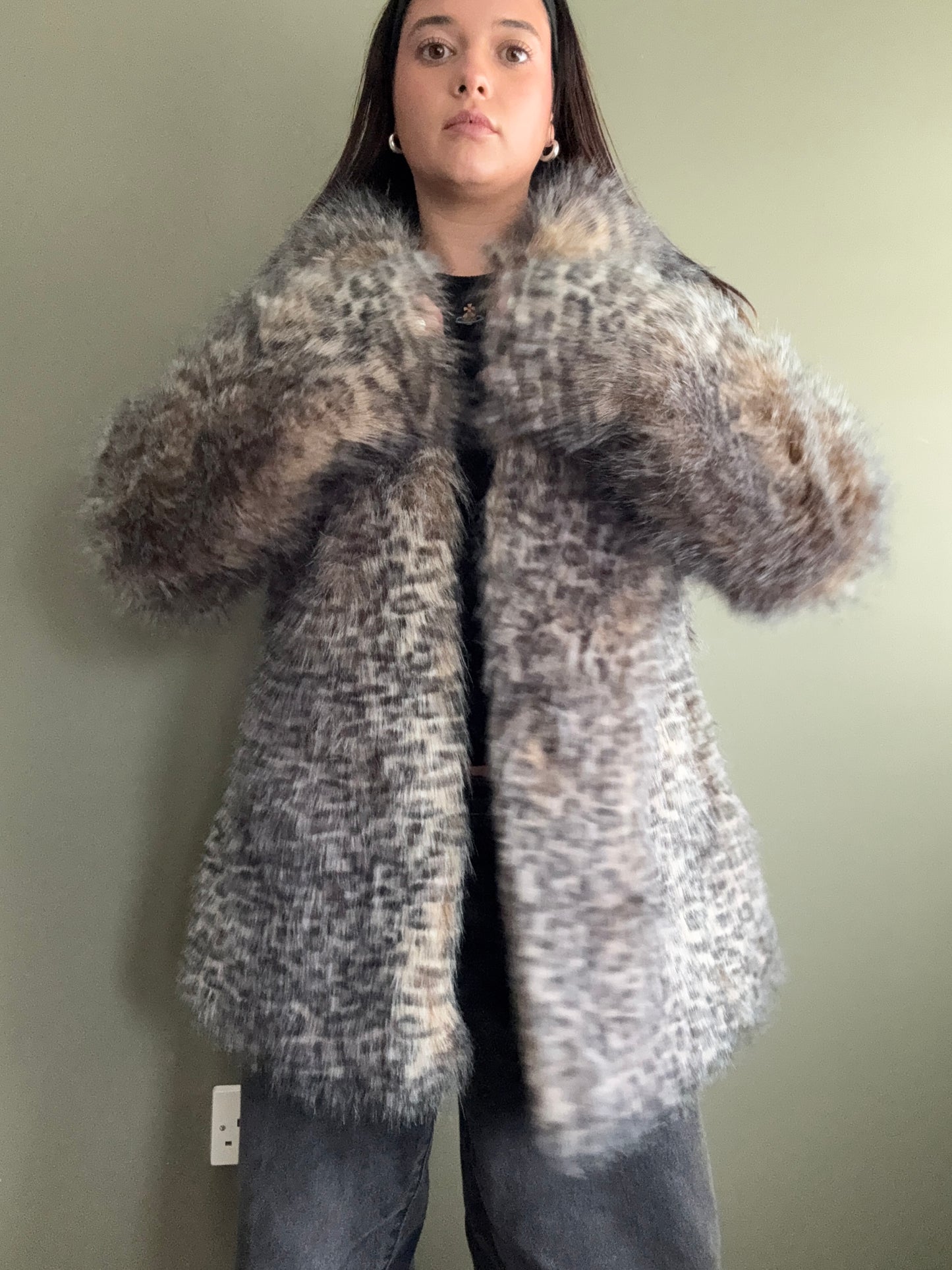Jane Norman Faux Fur Jacket (UK12)