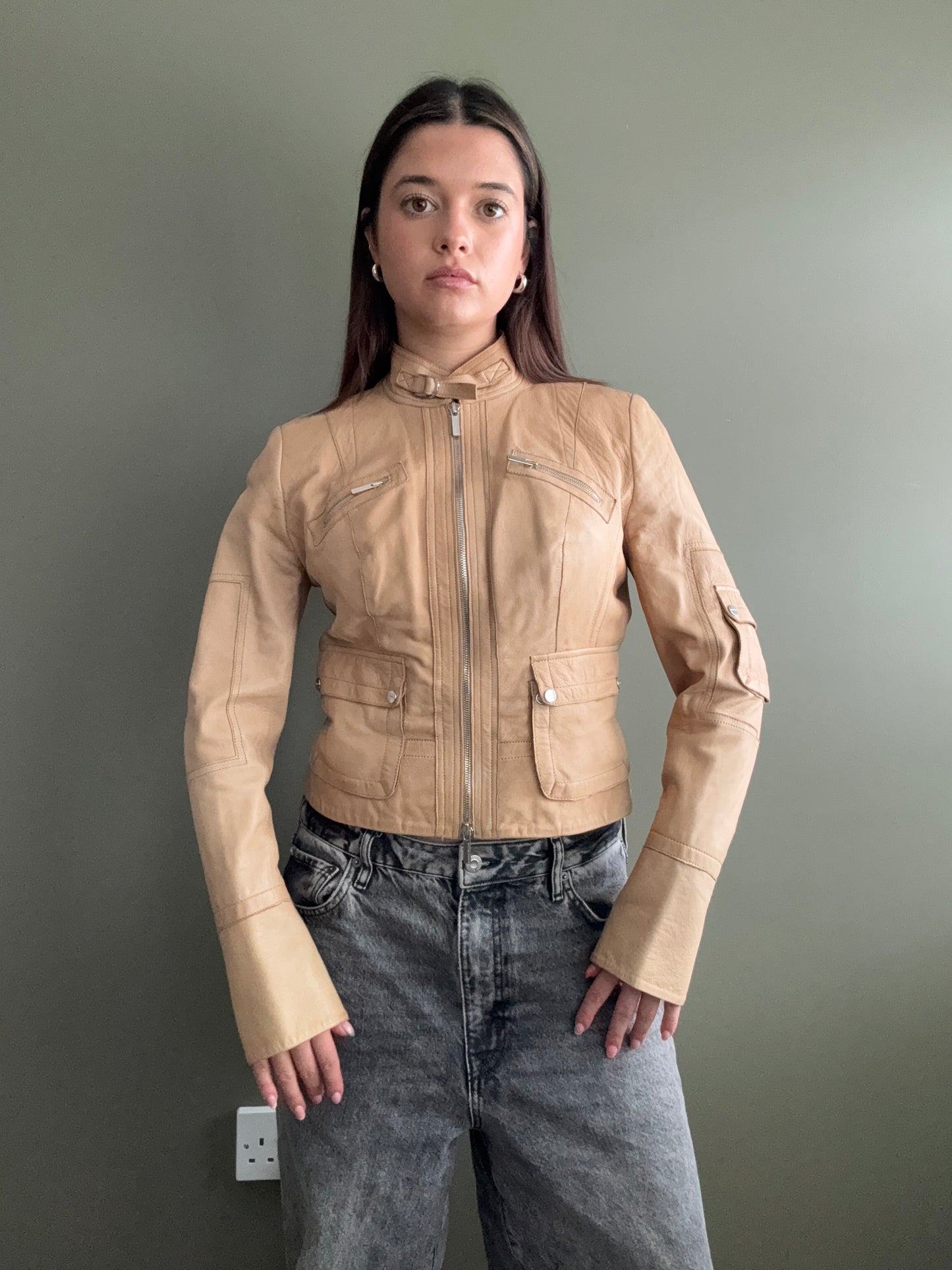 Karen Millen Leather Jacket (UK10)
