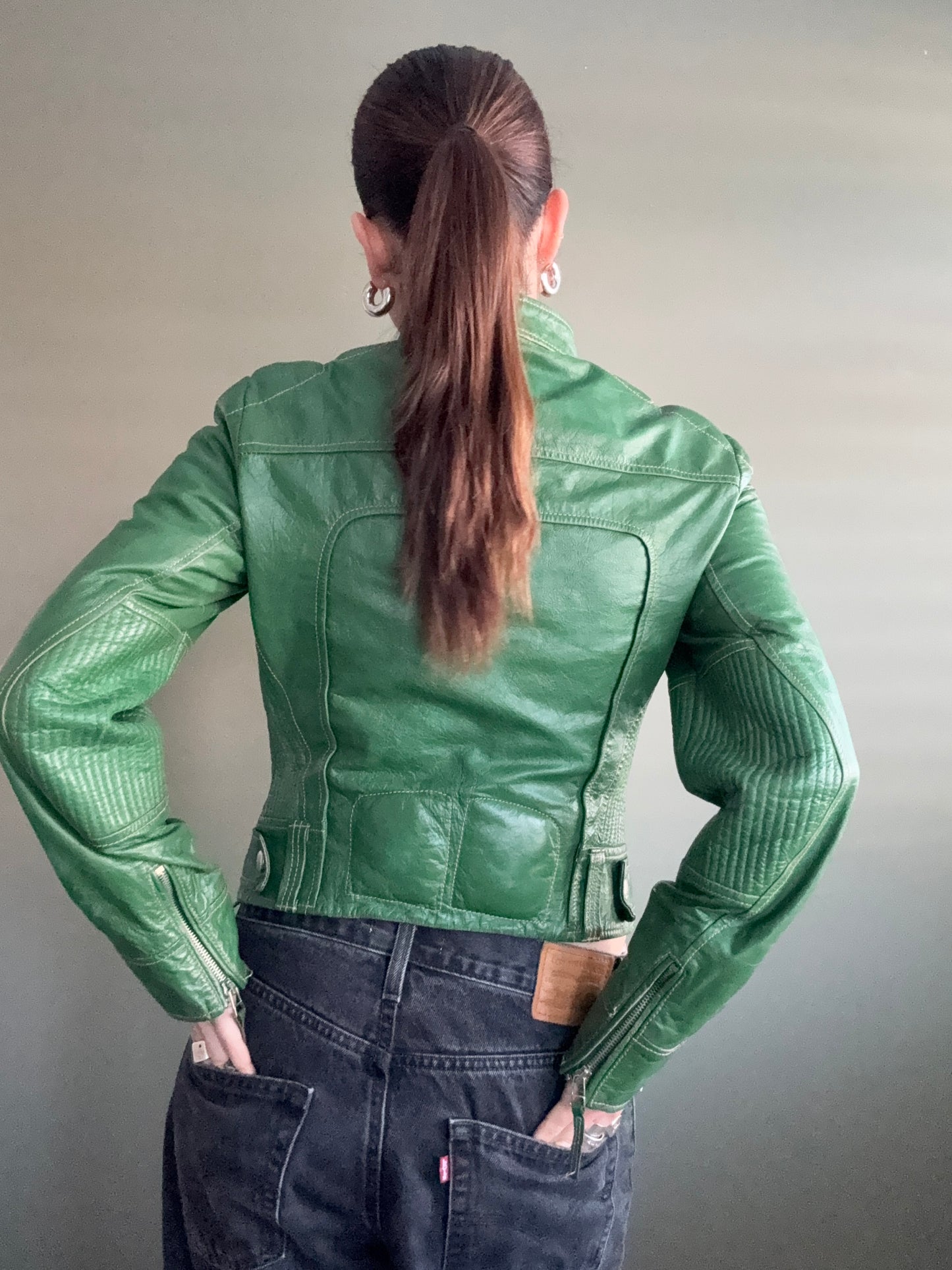 Miss Sixty Leather Biker Jacket (S)
