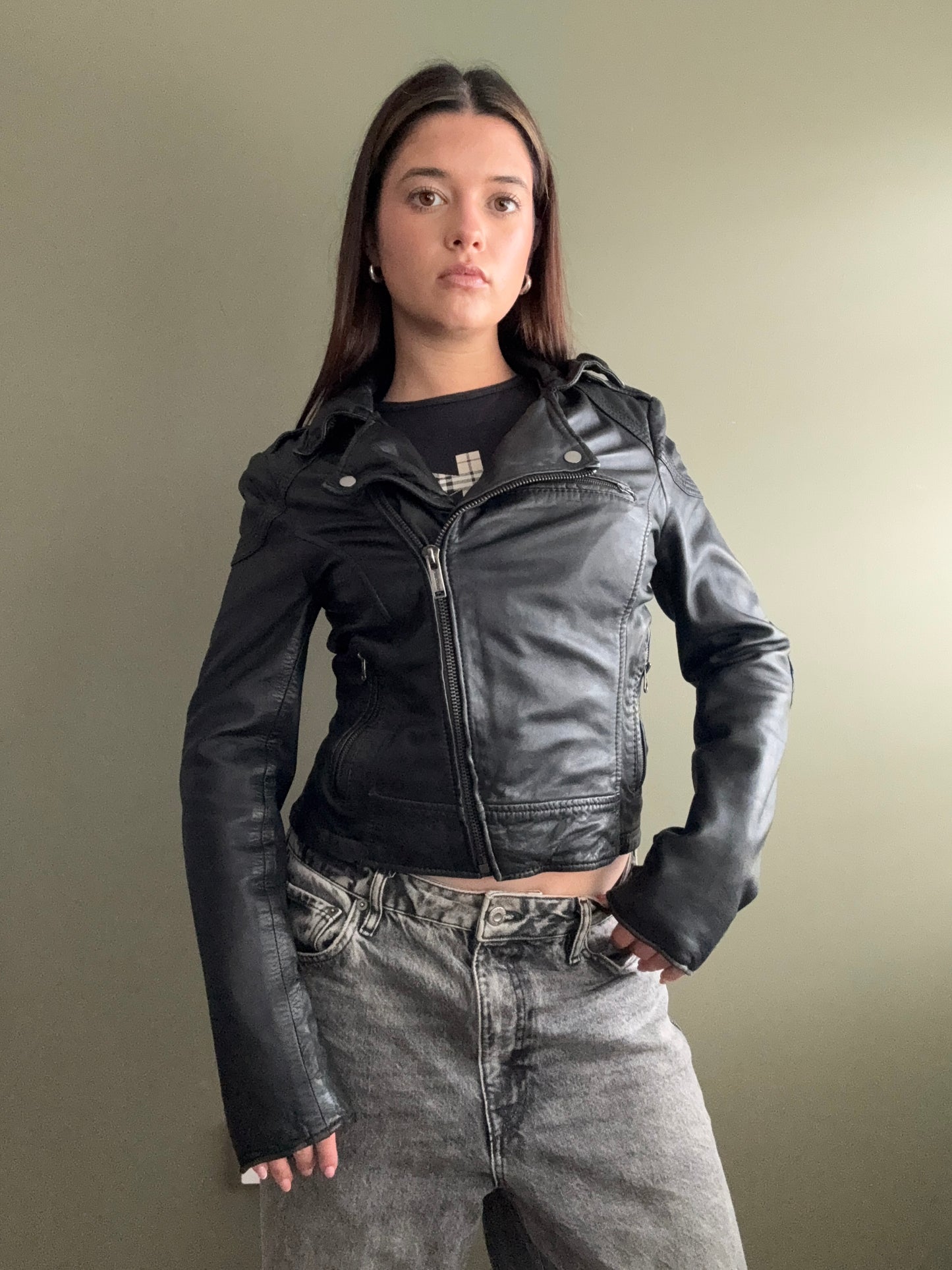 Firetrap Leather Jacket (S)