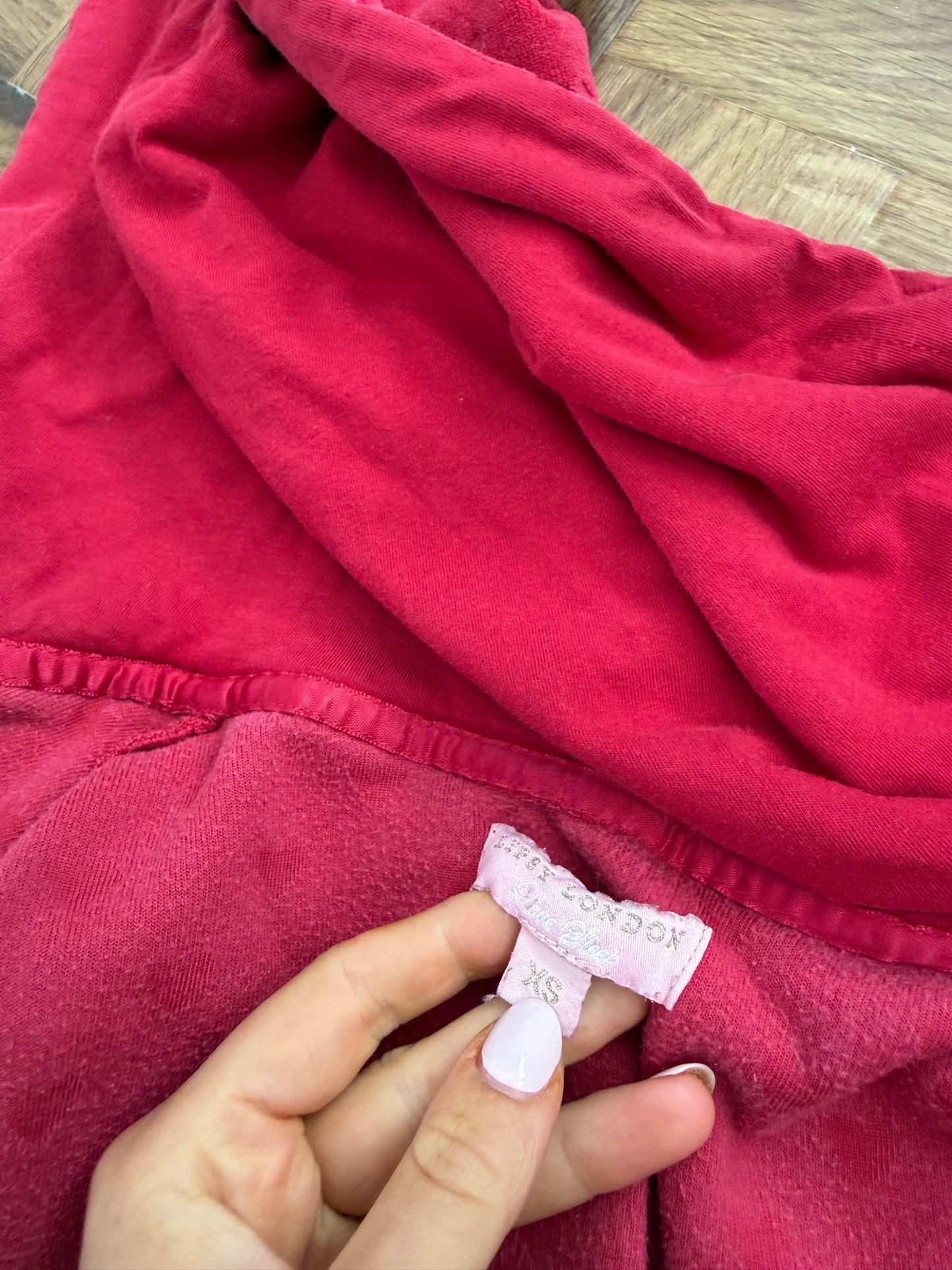 Lipsy Velour Heart Tracksuit Hoodie (XS)