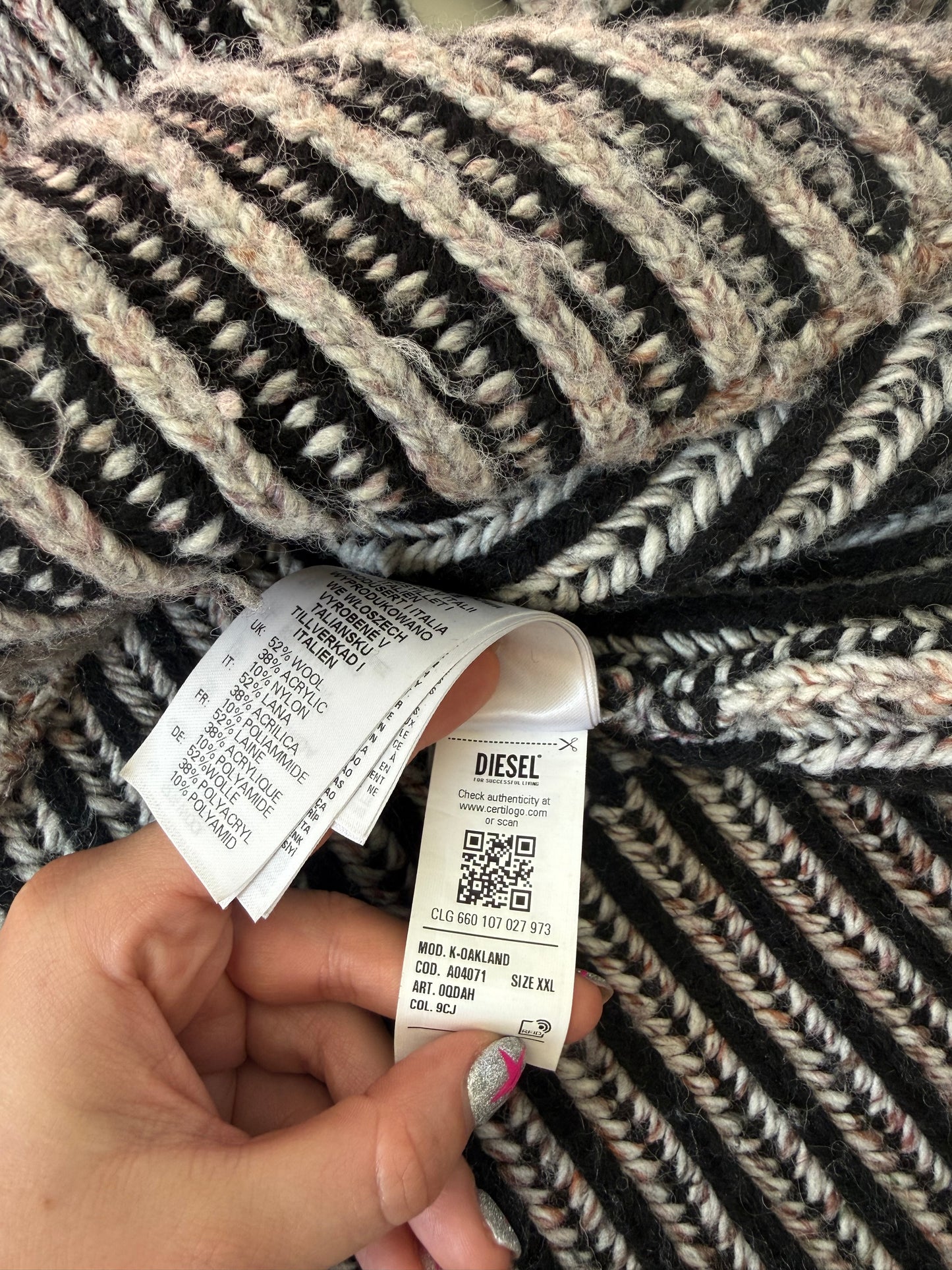 Diesel K-Oakland Wool Knit Jumper (XXL)