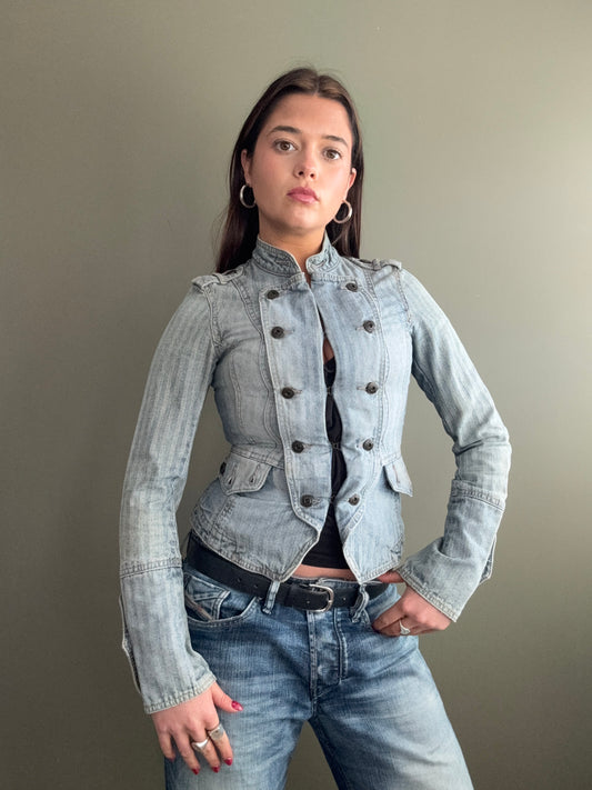 Karen Millen Denim Military Jacket (UK8)
