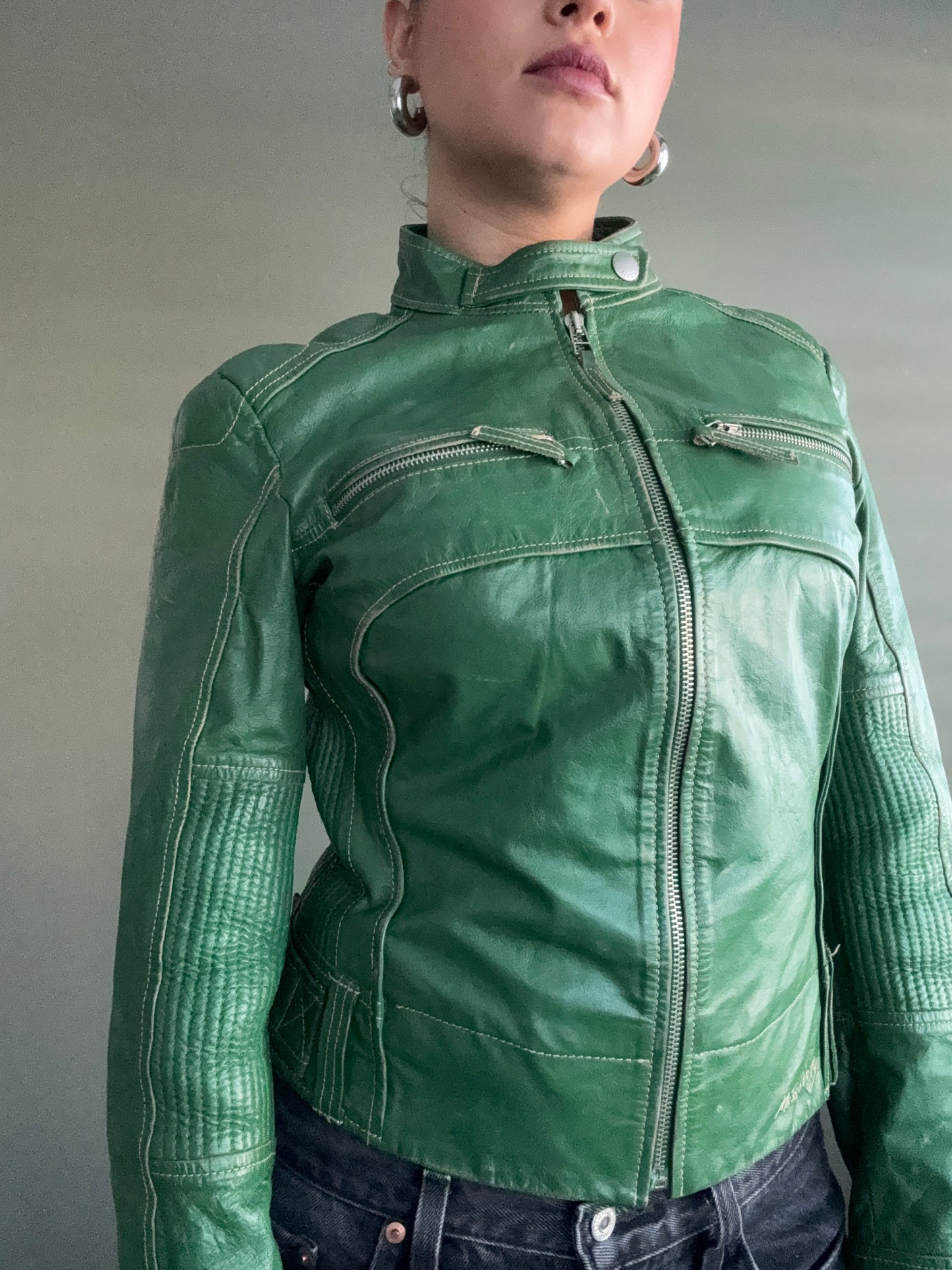 Miss Sixty Leather Biker Jacket (S)