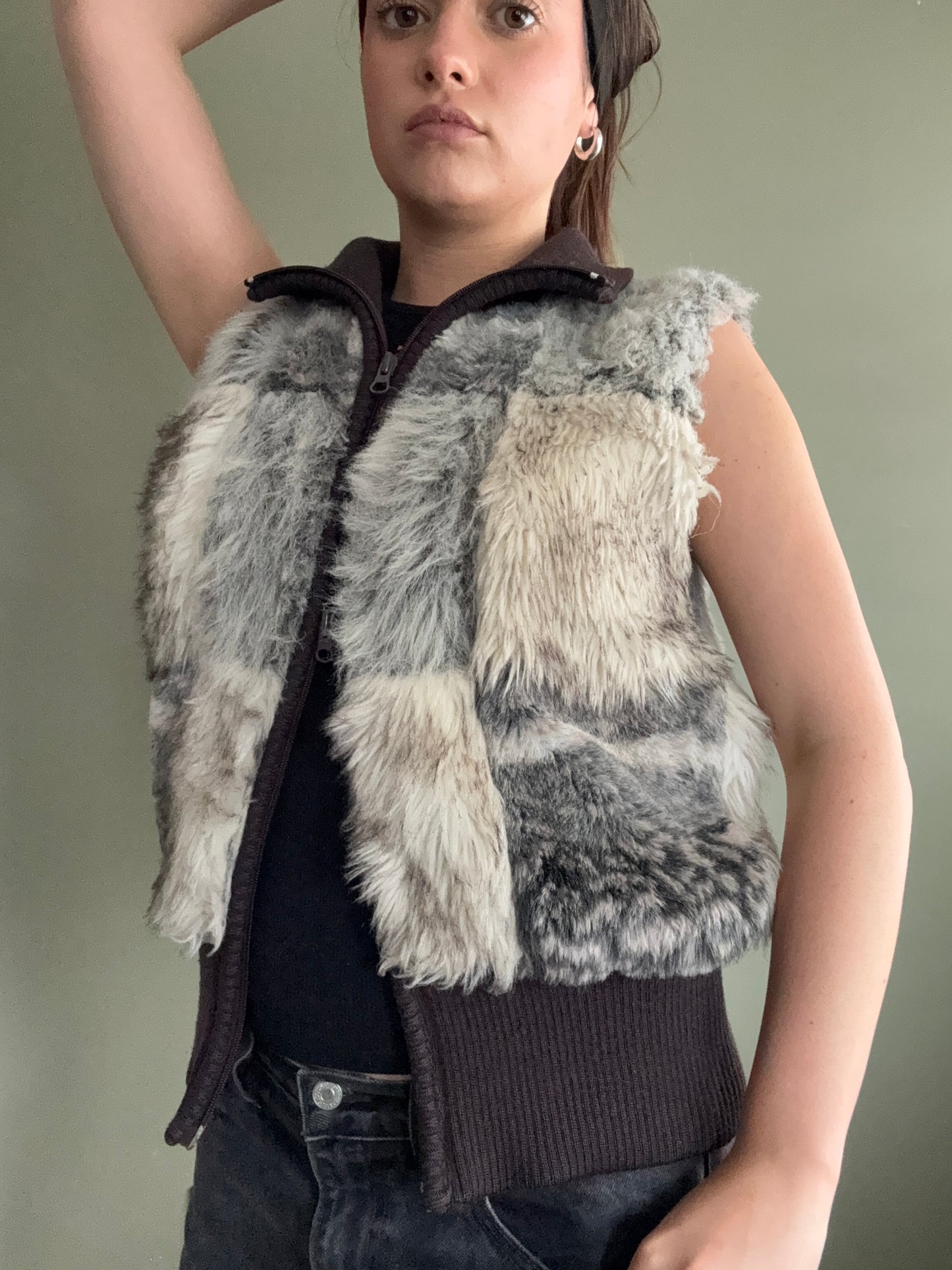 Hooch Faux Fur Gilet (UK12)