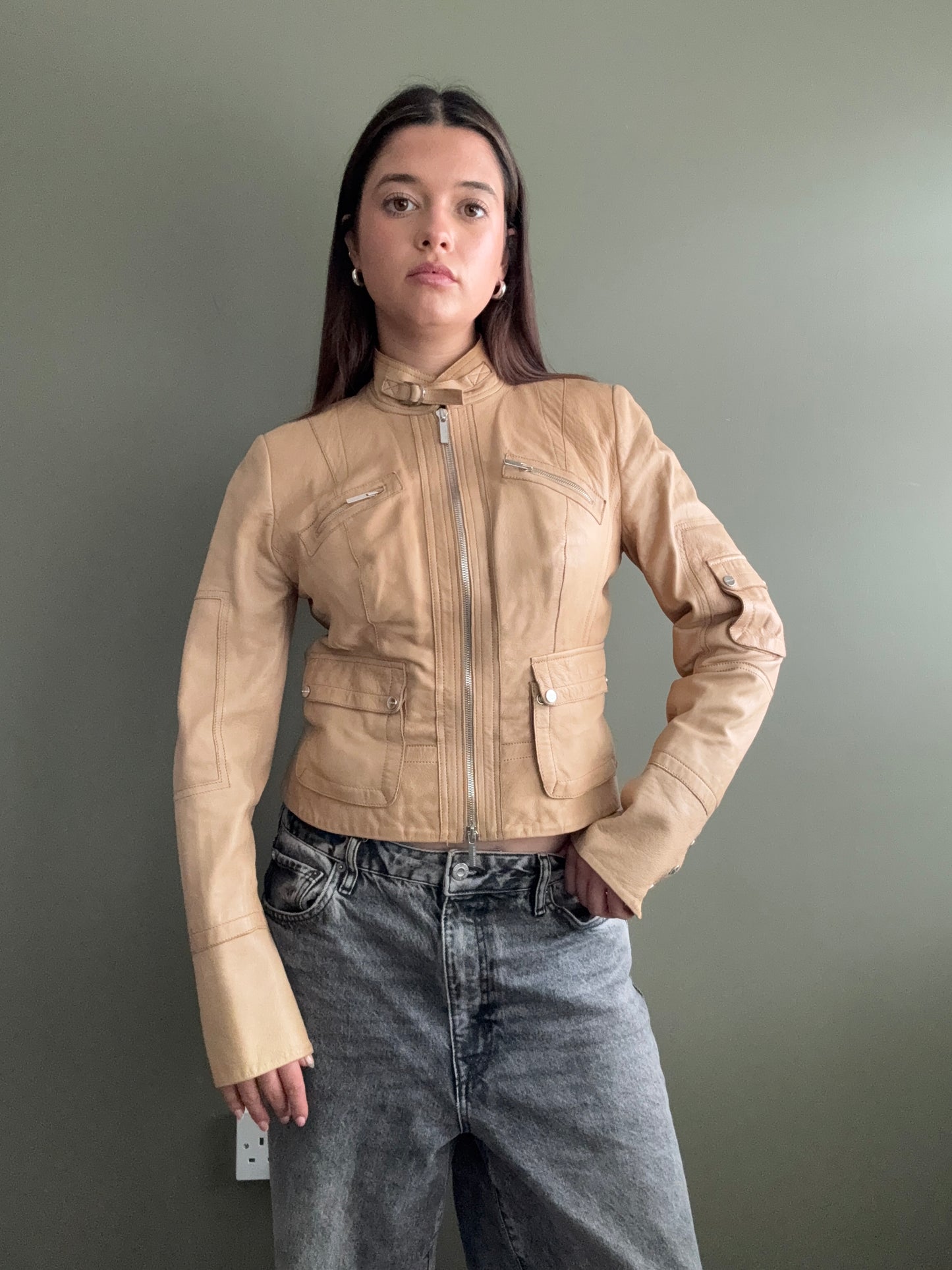 Karen Millen Leather Jacket (UK10)