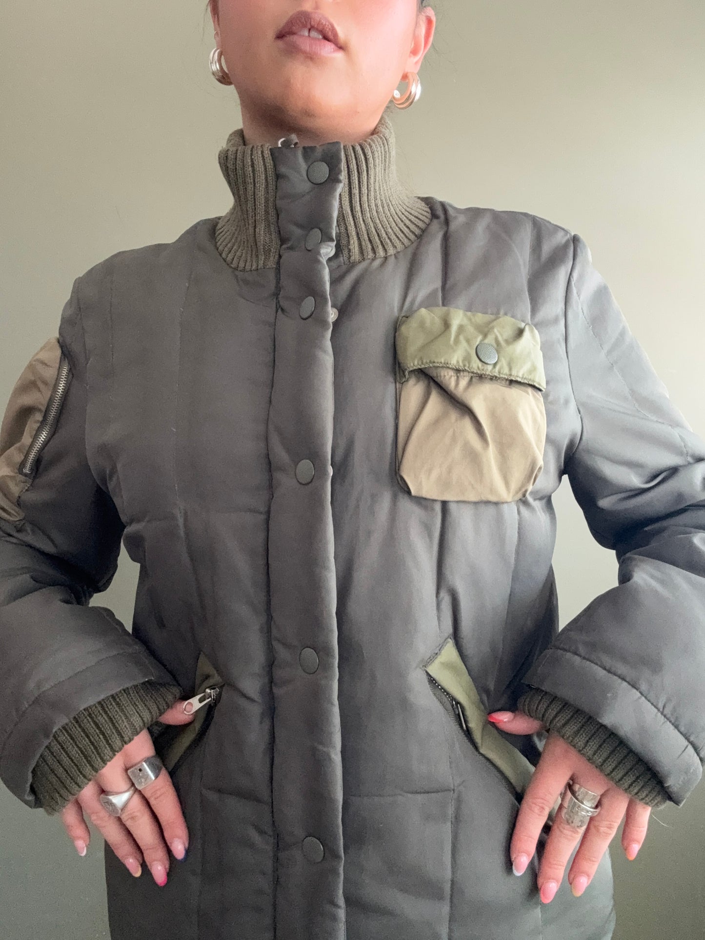 Miss Sixty Cargo Puffer Jacket (S)