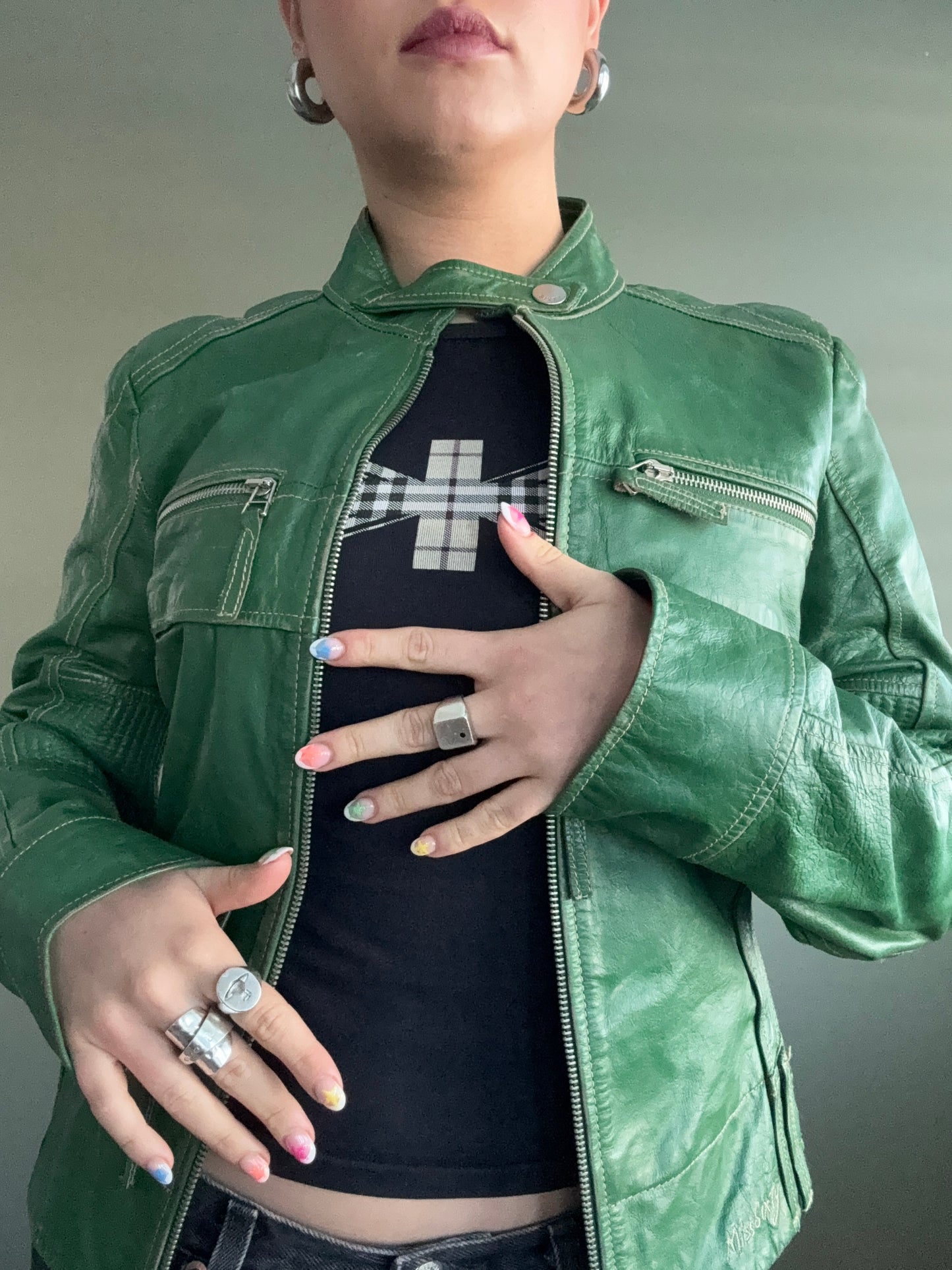 Miss Sixty Leather Biker Jacket (S)