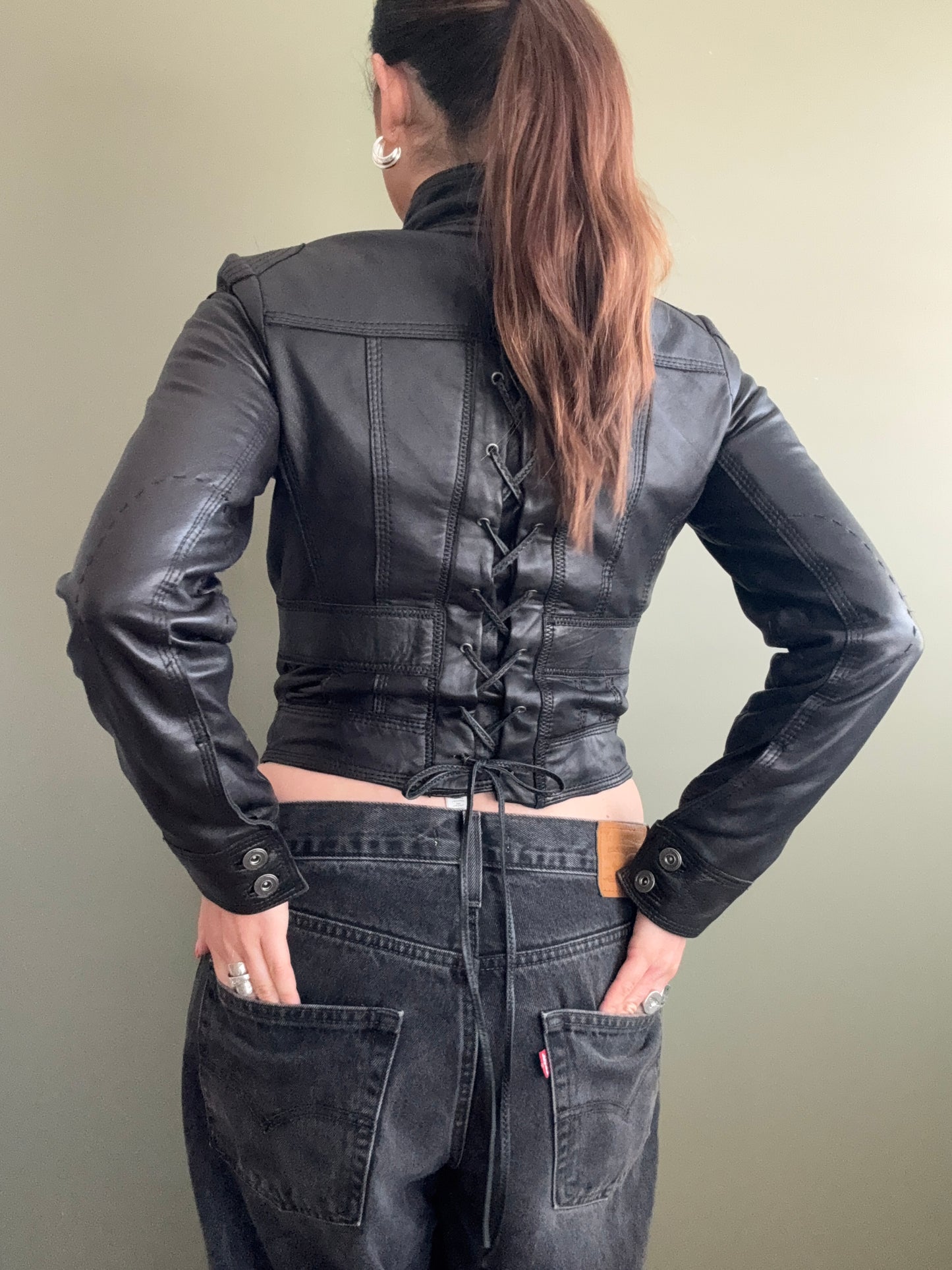 Leather Corset Jacket (UK8)