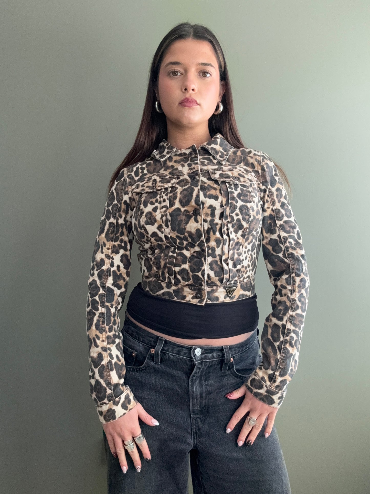 Guess Leopard Print Jacket (XS)