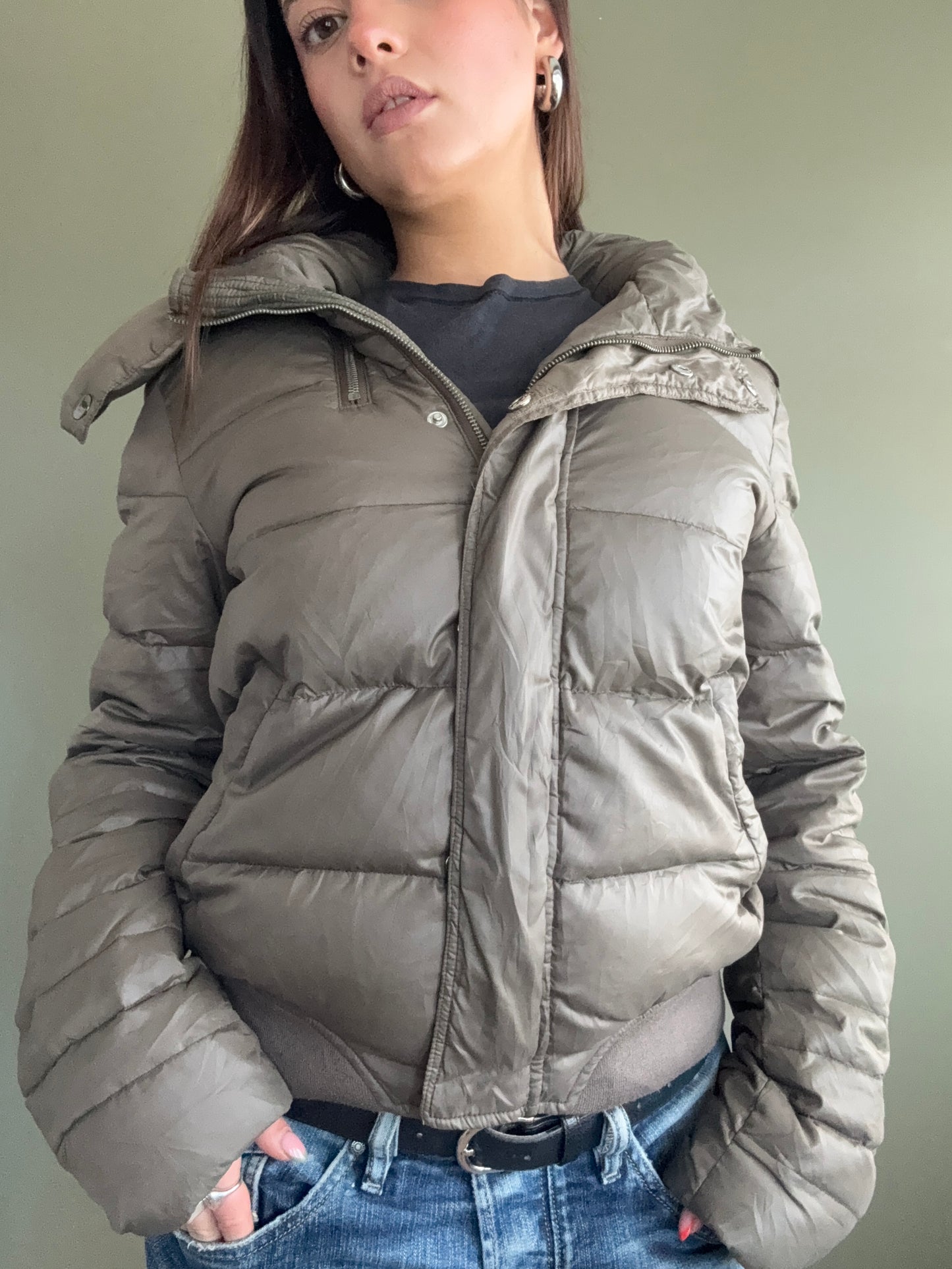 Diesel Khaki Puffer Jacket (M)
