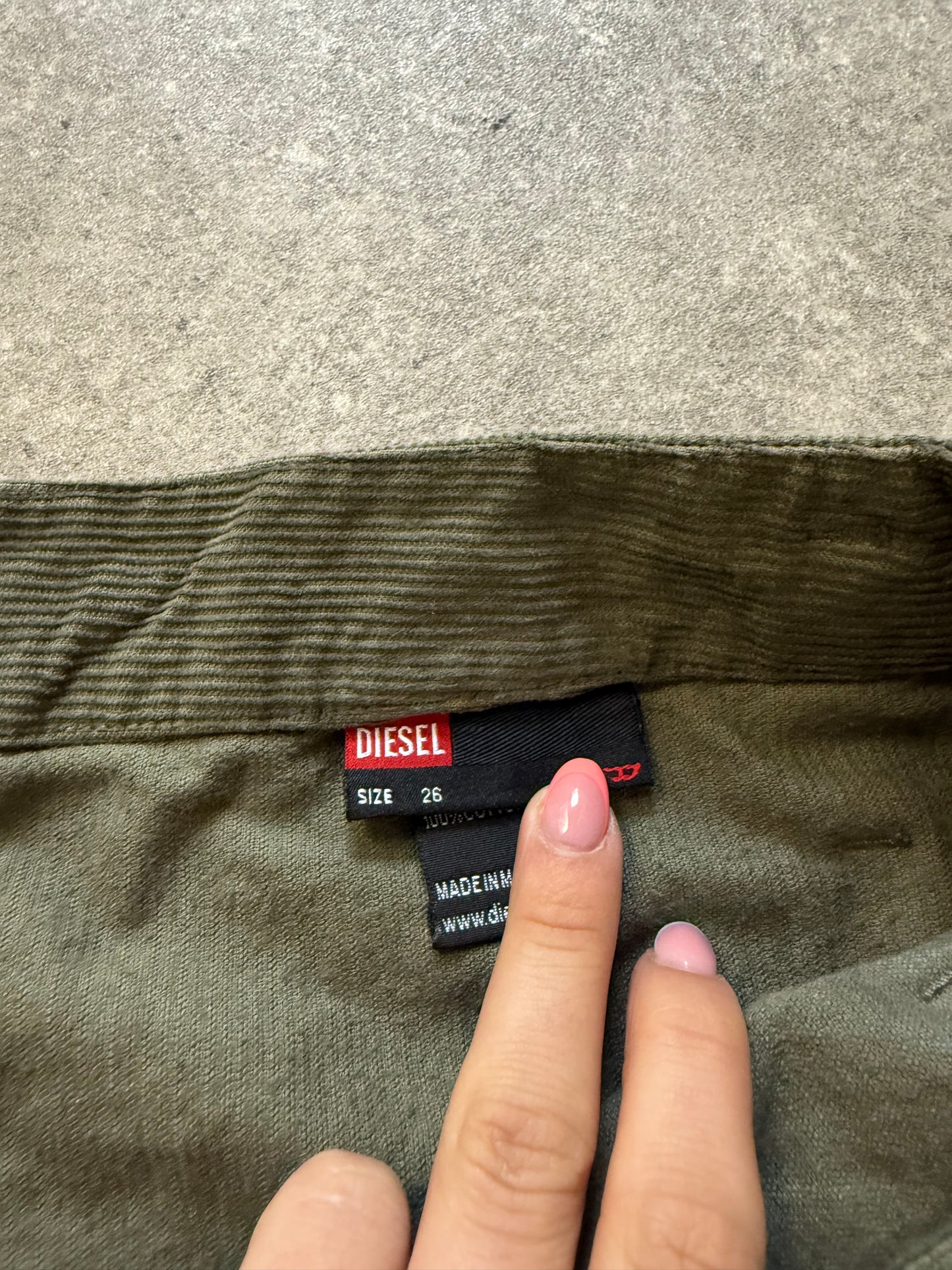 Diesel Corduroy Cargo Skirt