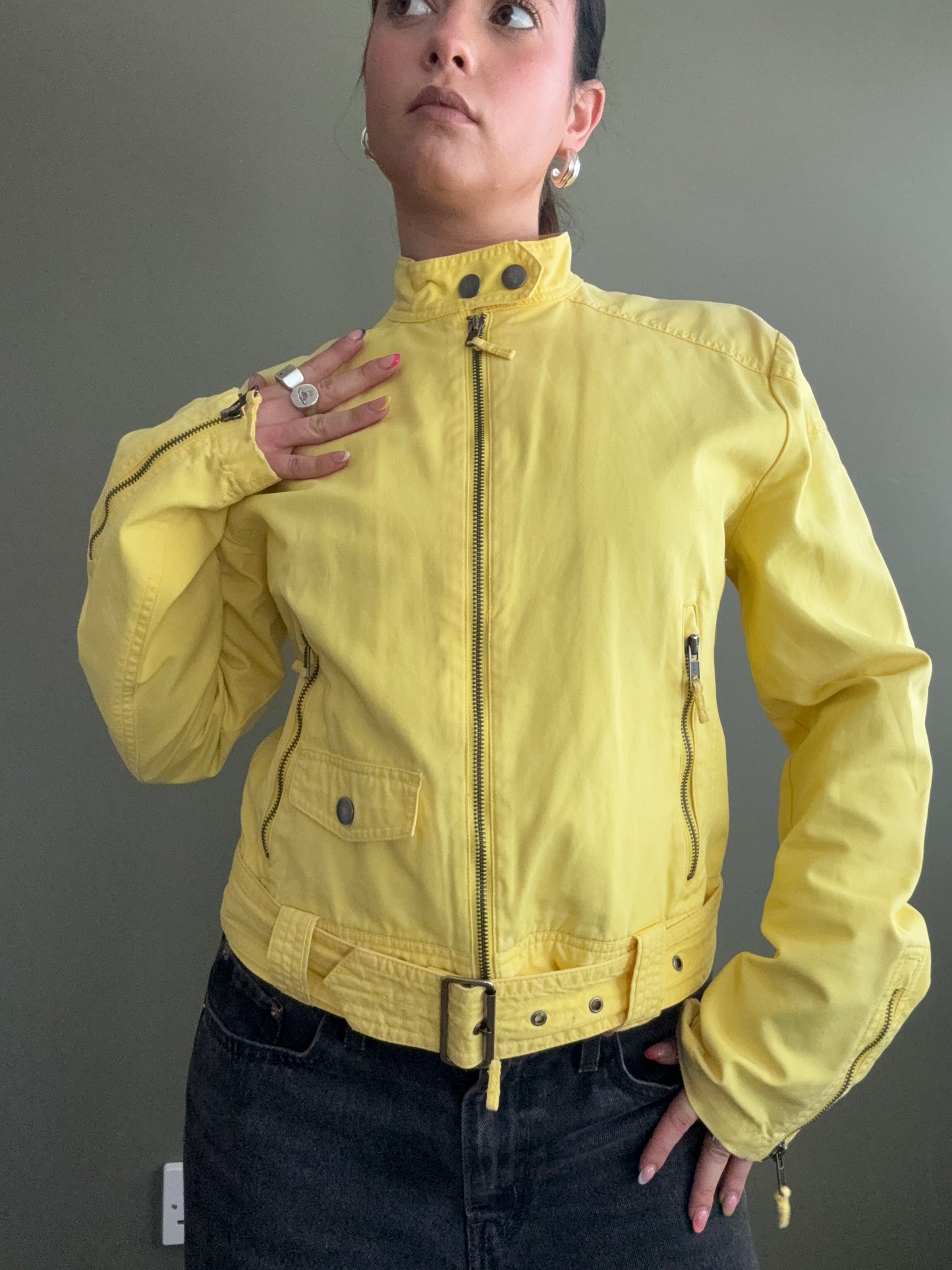 Yellow Biker Jacket (L)