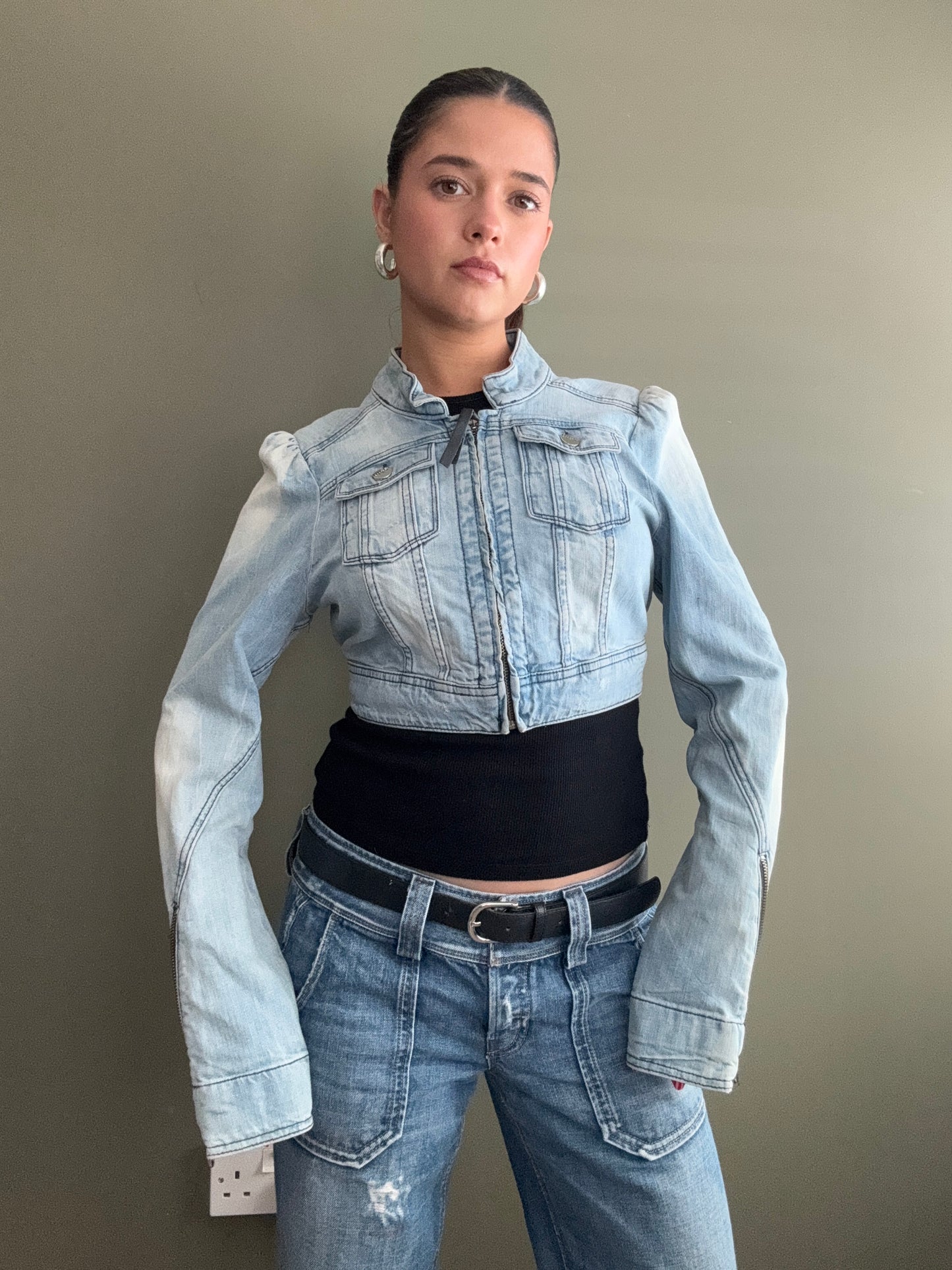 Miss Sixty Cropped Denim Jacket (S)