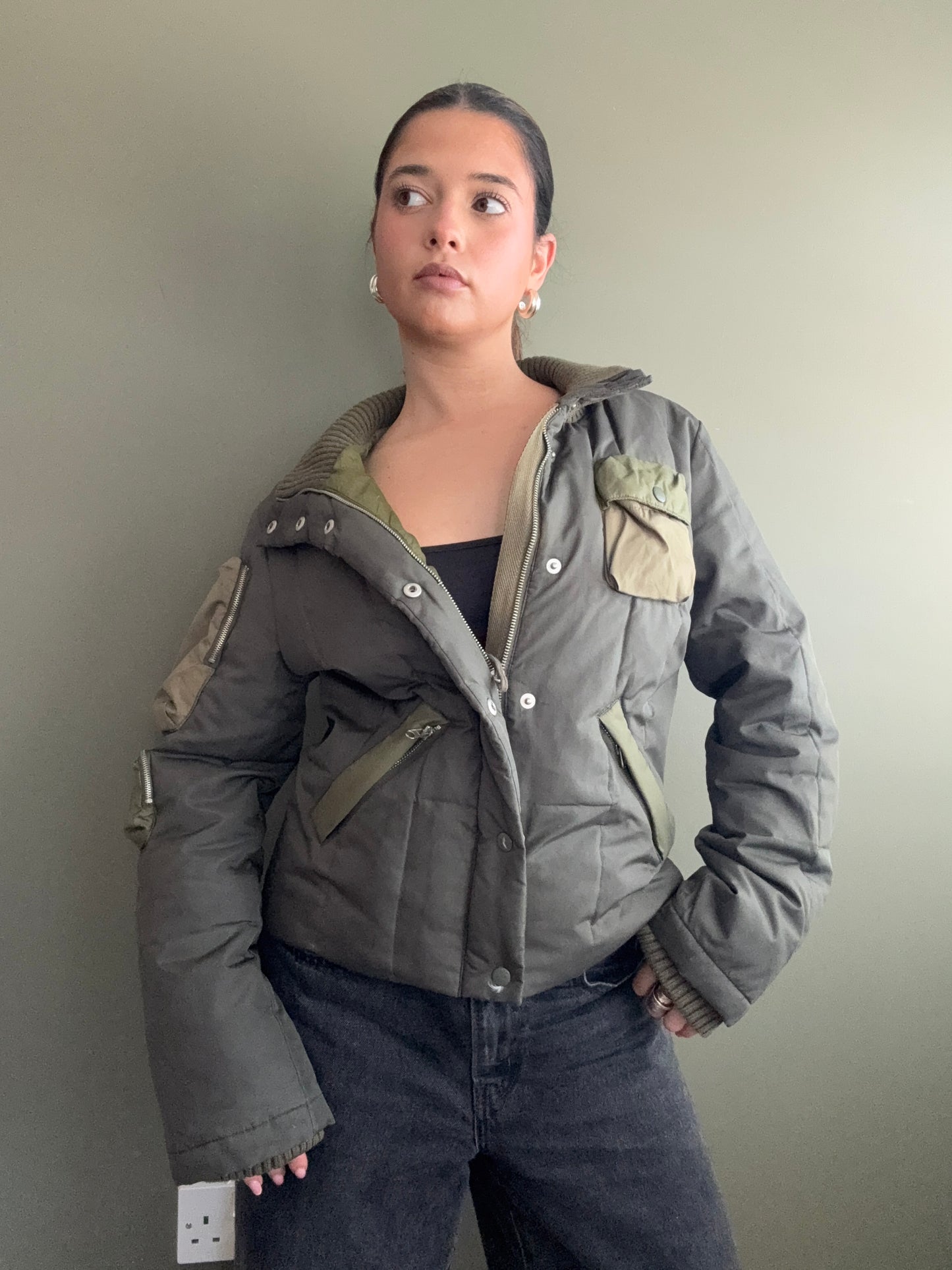 Miss Sixty Cargo Puffer Jacket (S)