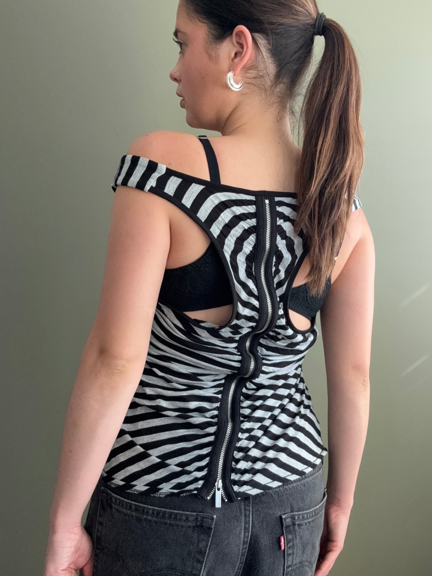 Karen Millen Striped Top (UK16)