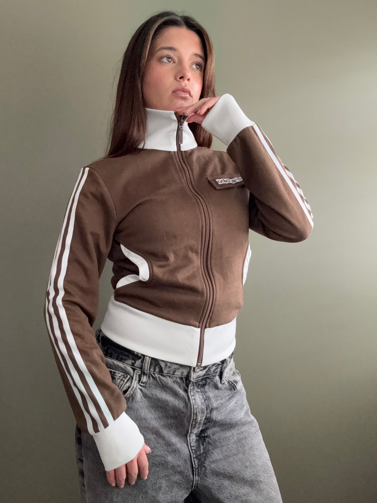 Brown Adidas Track Top (UK10)