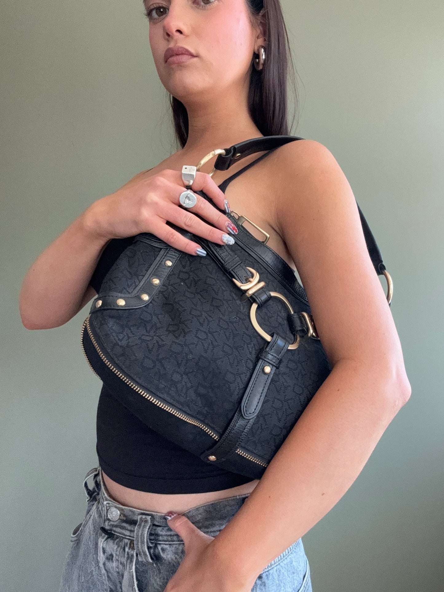 DKNY Buckle Shoulder Bag