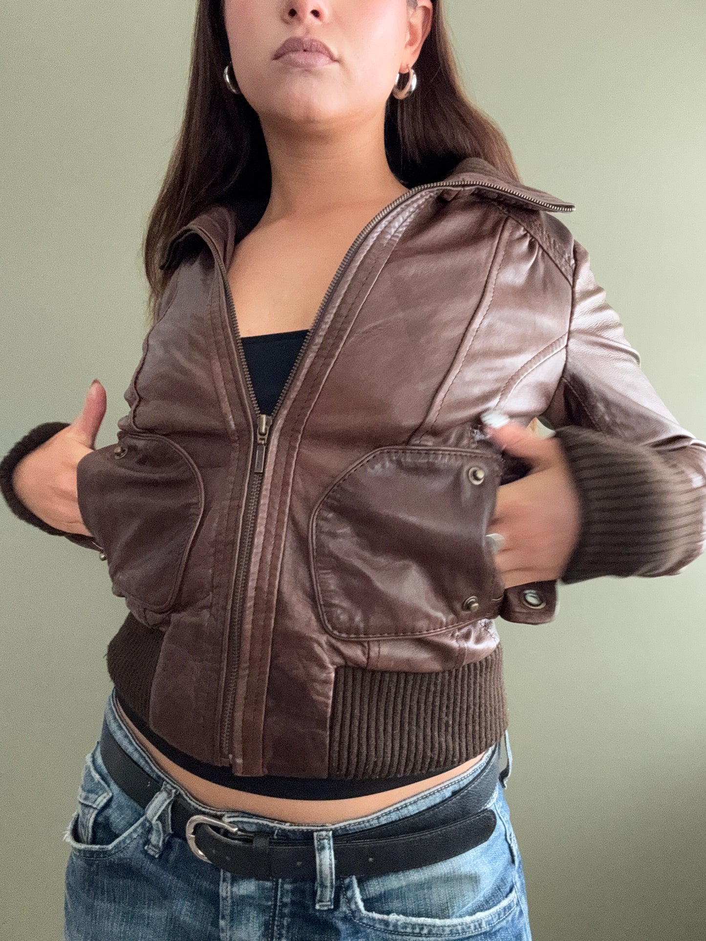 Fitted Leather Jacket (UK10)