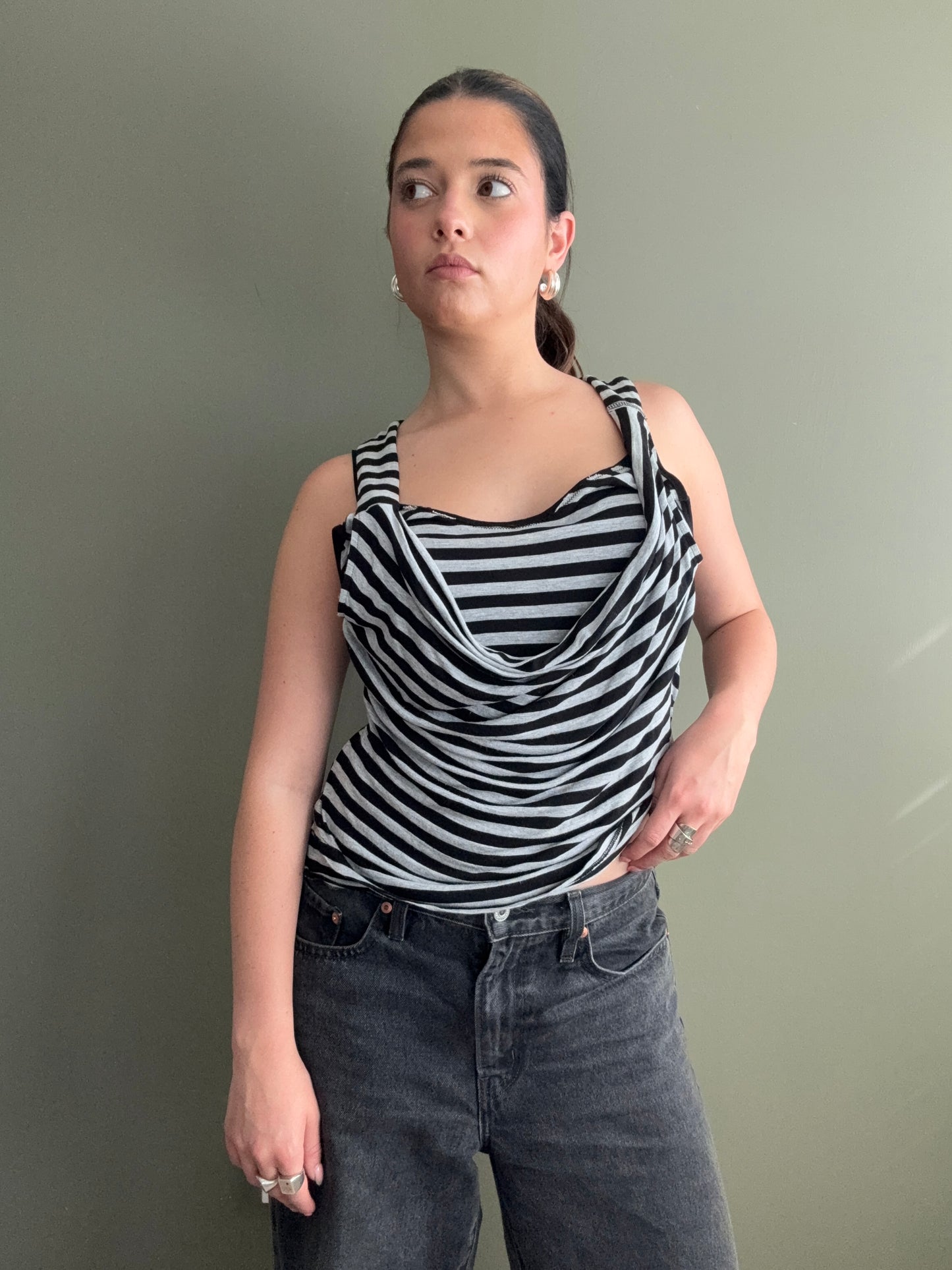 Karen Millen Striped Top (UK16)