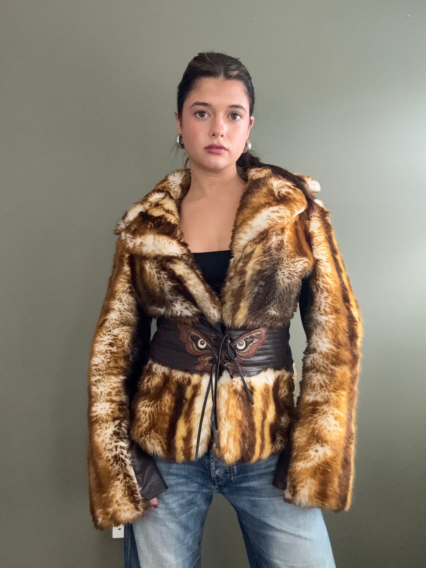 Miss Sixty Faux Fur Jacket (M)