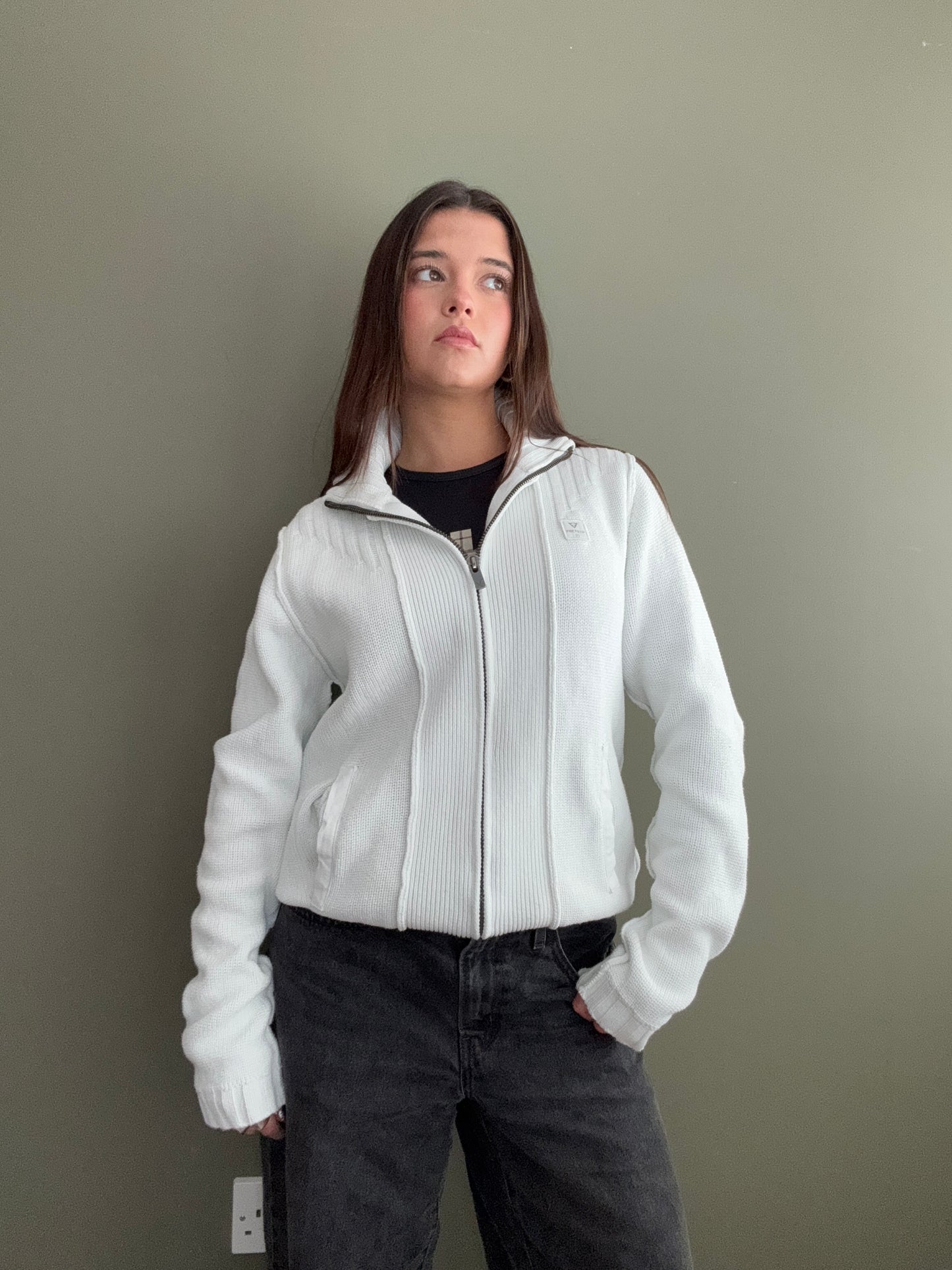 Knitted Zip Jumper (M)