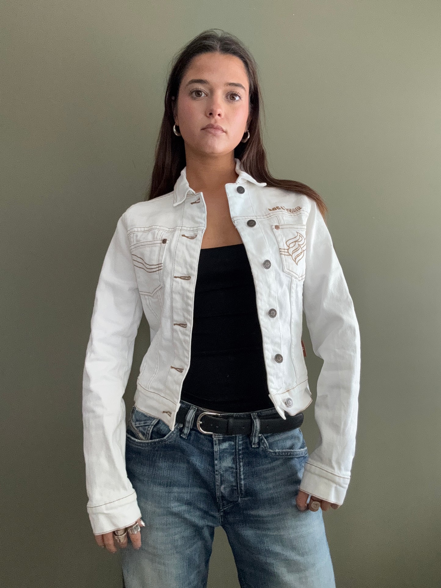 Rocawear White Denim Jacket (M)